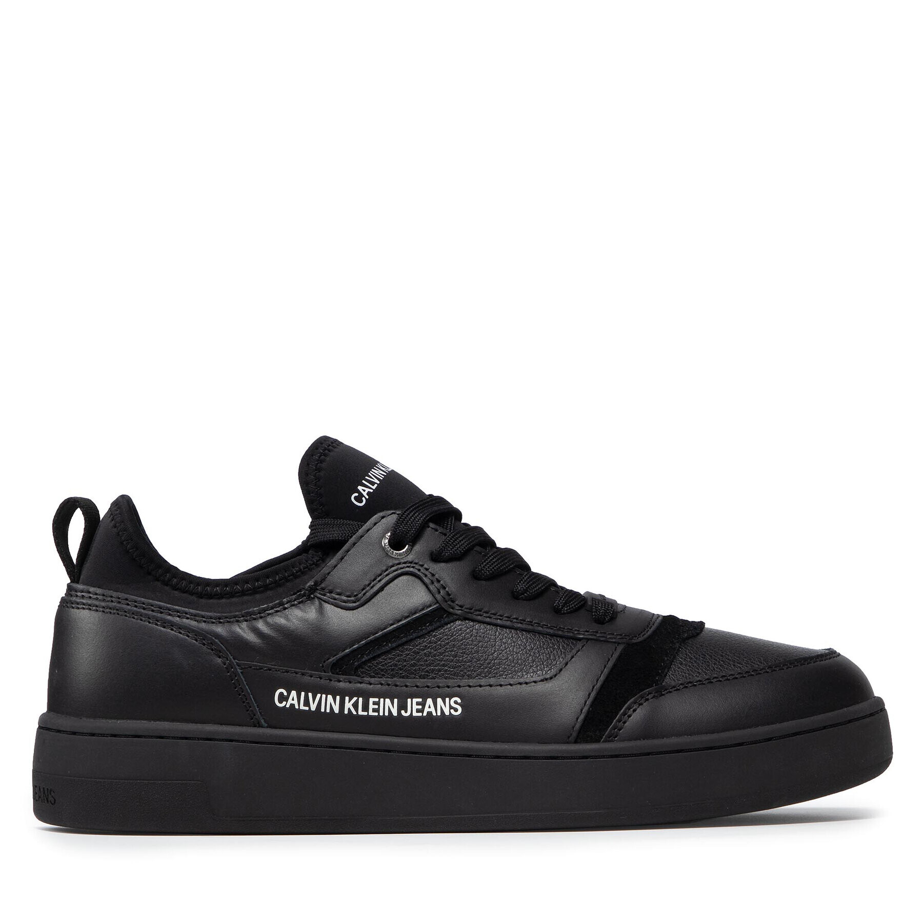 Calvin Klein Jeans Sneakers Cupsole Laceup Basket Sock YM0YM00288 Negru - Pled.ro