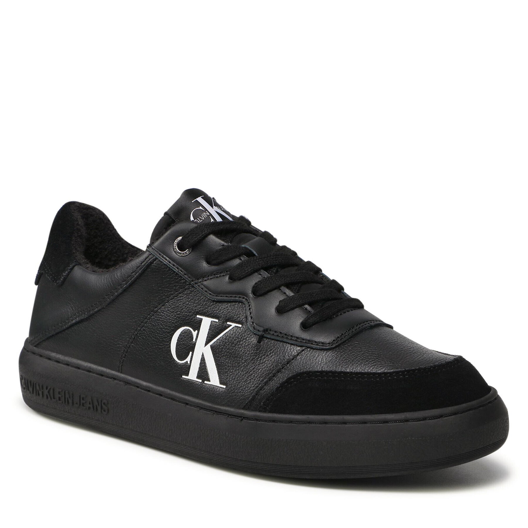 Calvin Klein Jeans Sneakers Cupsole Laceup Casual Warm YM0YM00283 Negru - Pled.ro