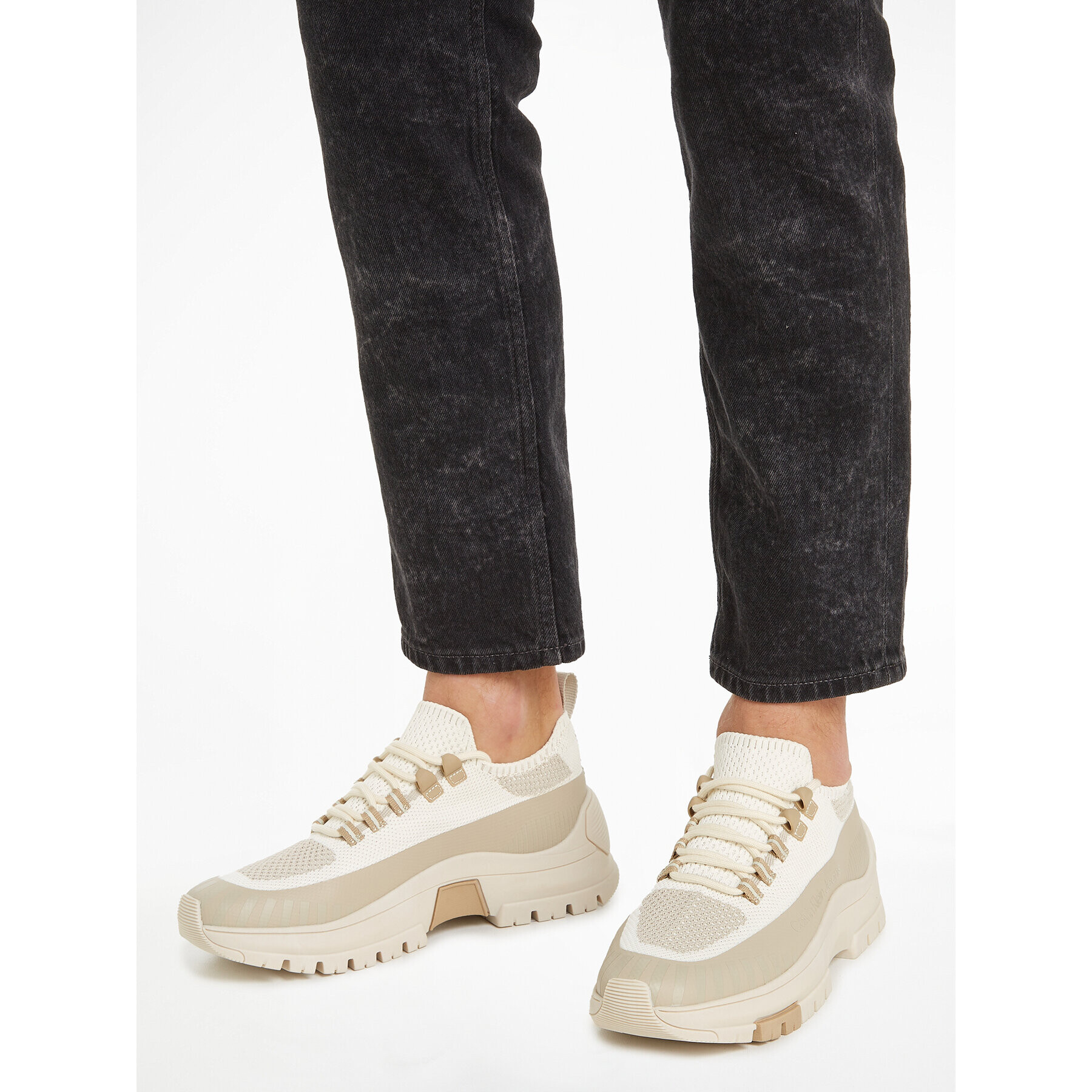 Calvin Klein Jeans Sneakers Hybrid YM0YM00727 Bej - Pled.ro