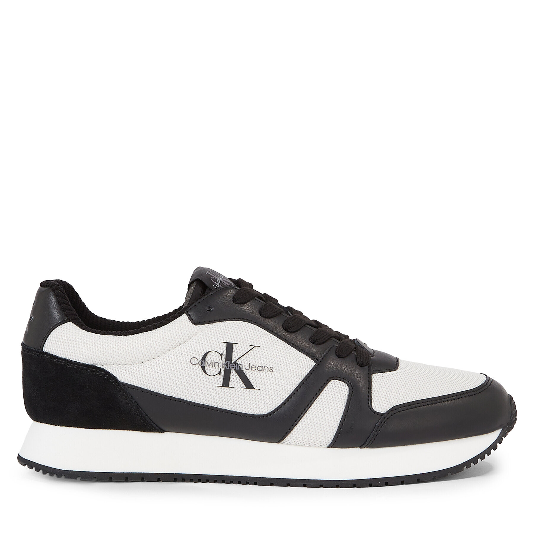 Calvin Klein Jeans Sneakers Retro Runner Low Lace Up Cut Out YM0YM00816 Negru - Pled.ro