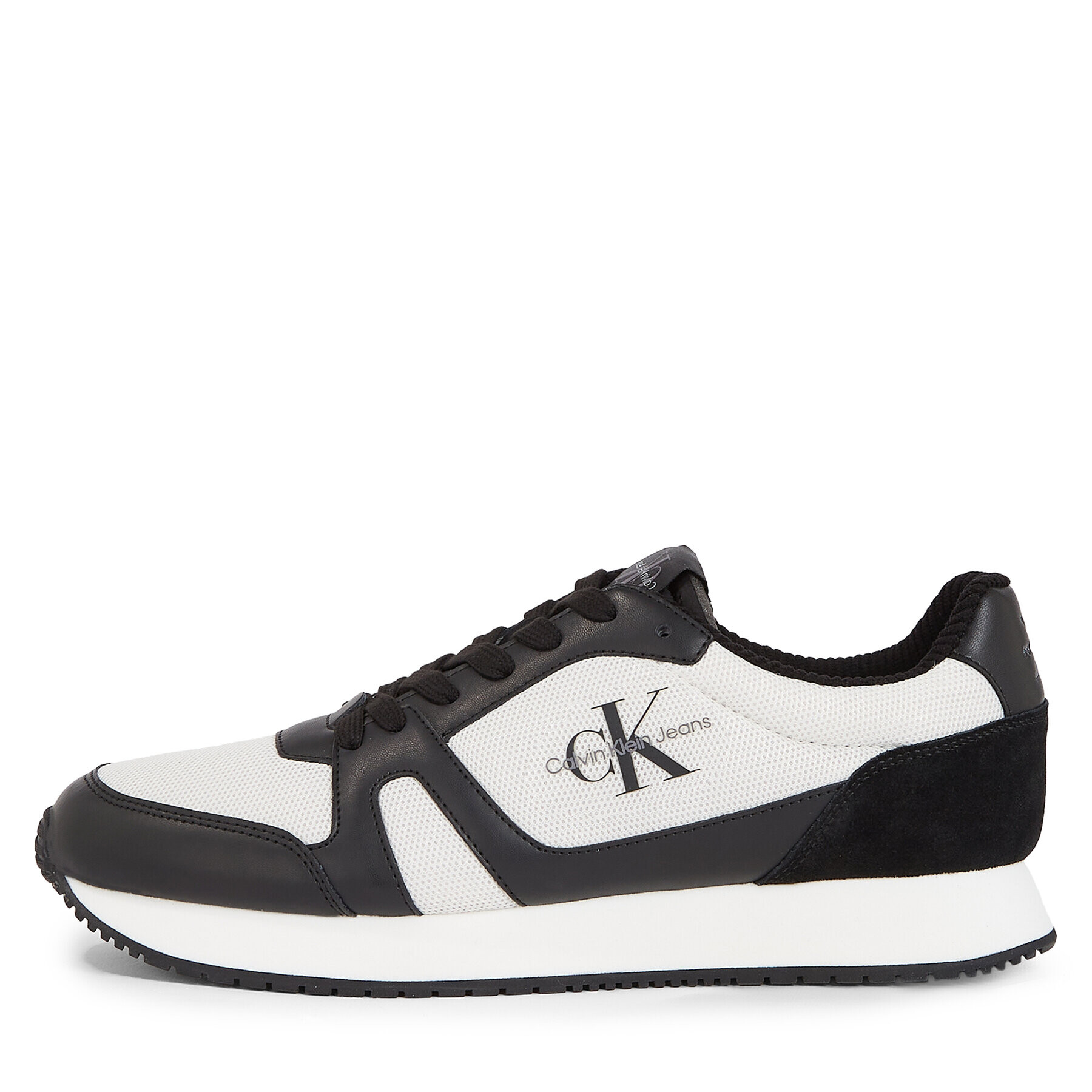 Calvin Klein Jeans Sneakers Retro Runner Low Lace Up Cut Out YM0YM00816 Negru - Pled.ro