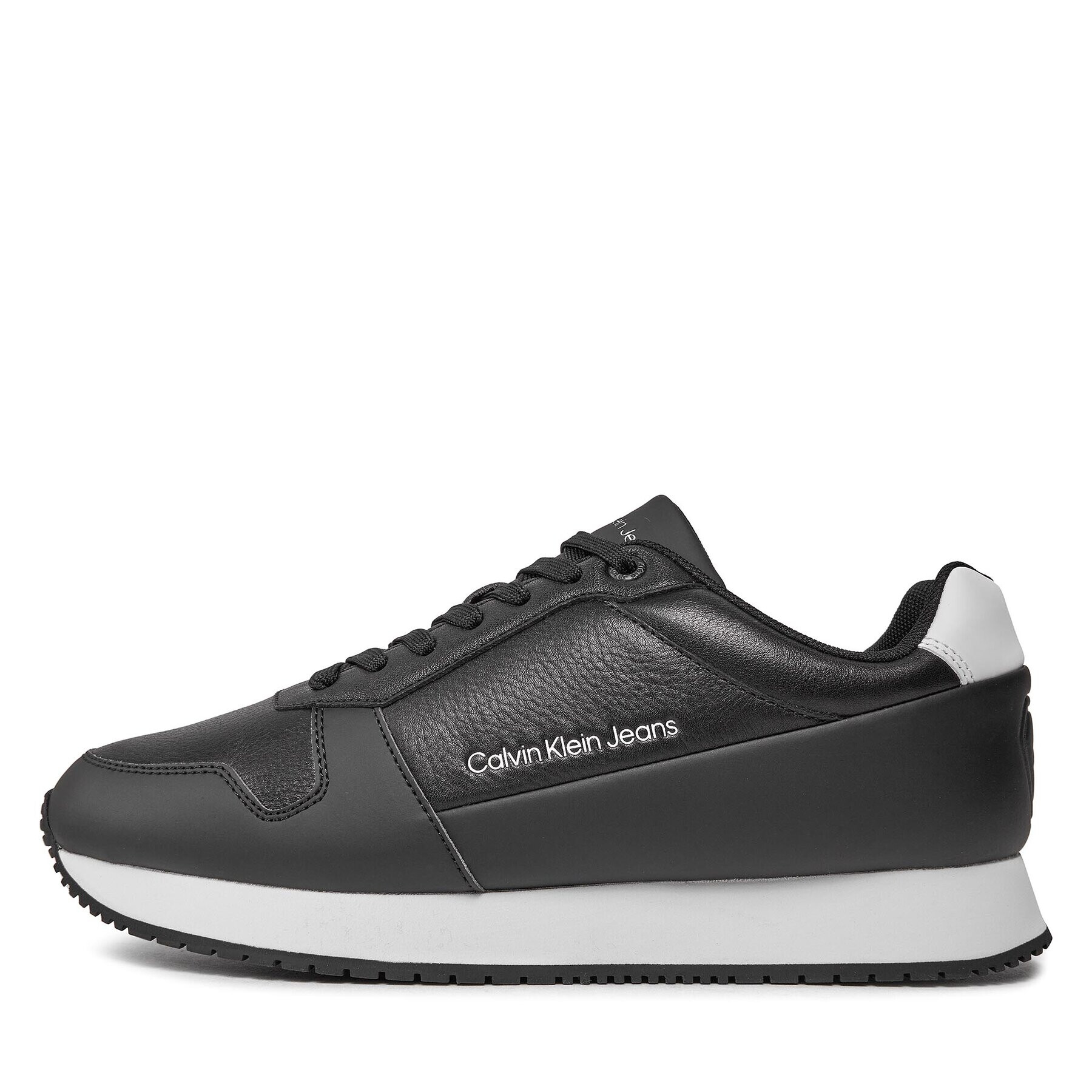 Calvin Klein Jeans Sneakers Retro Runner Low Lth In Sat YM0YM00863 Negru - Pled.ro