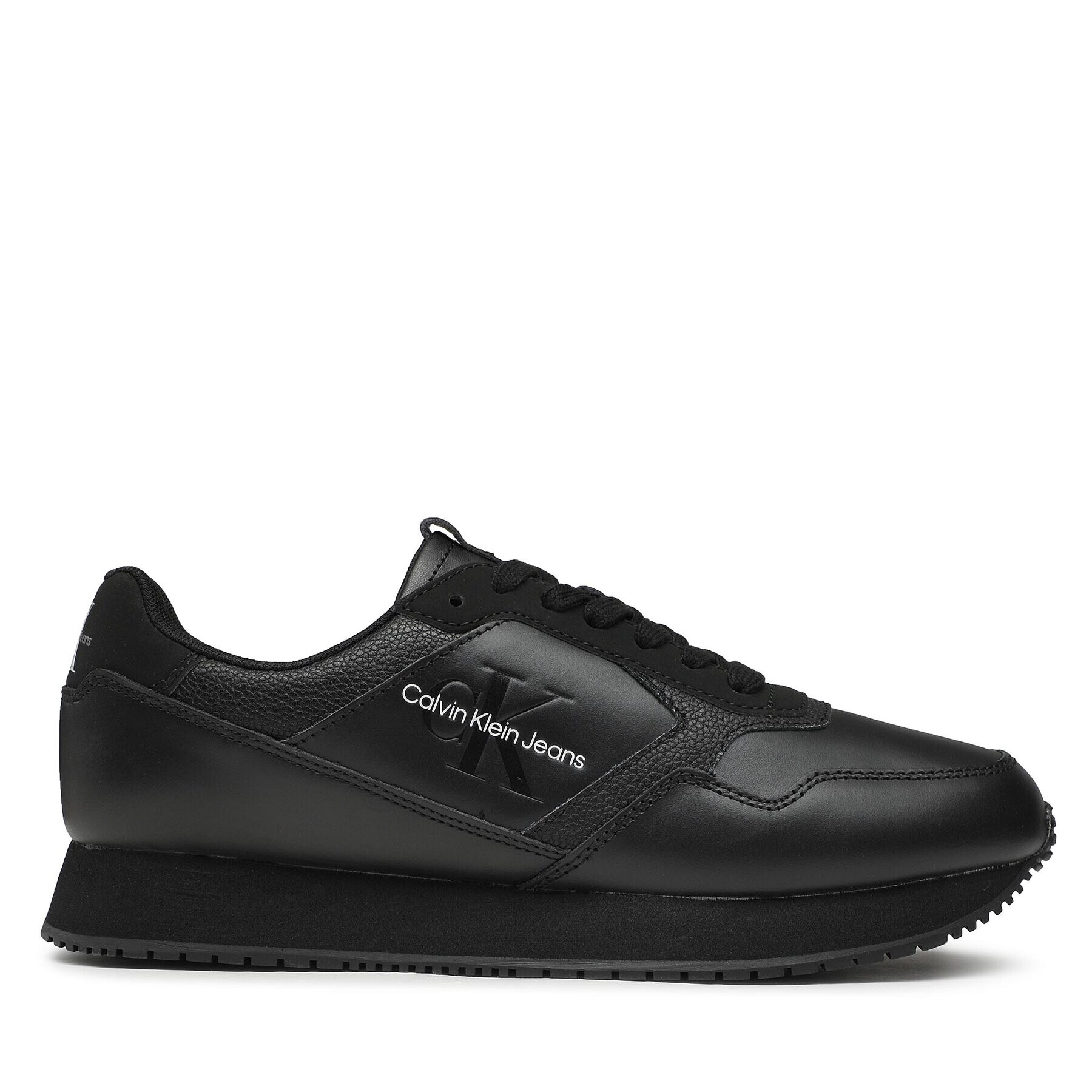 Calvin Klein Jeans Sneakers Retro Runner Lth-Pu Mono Patch YM0YM00581 Negru - Pled.ro