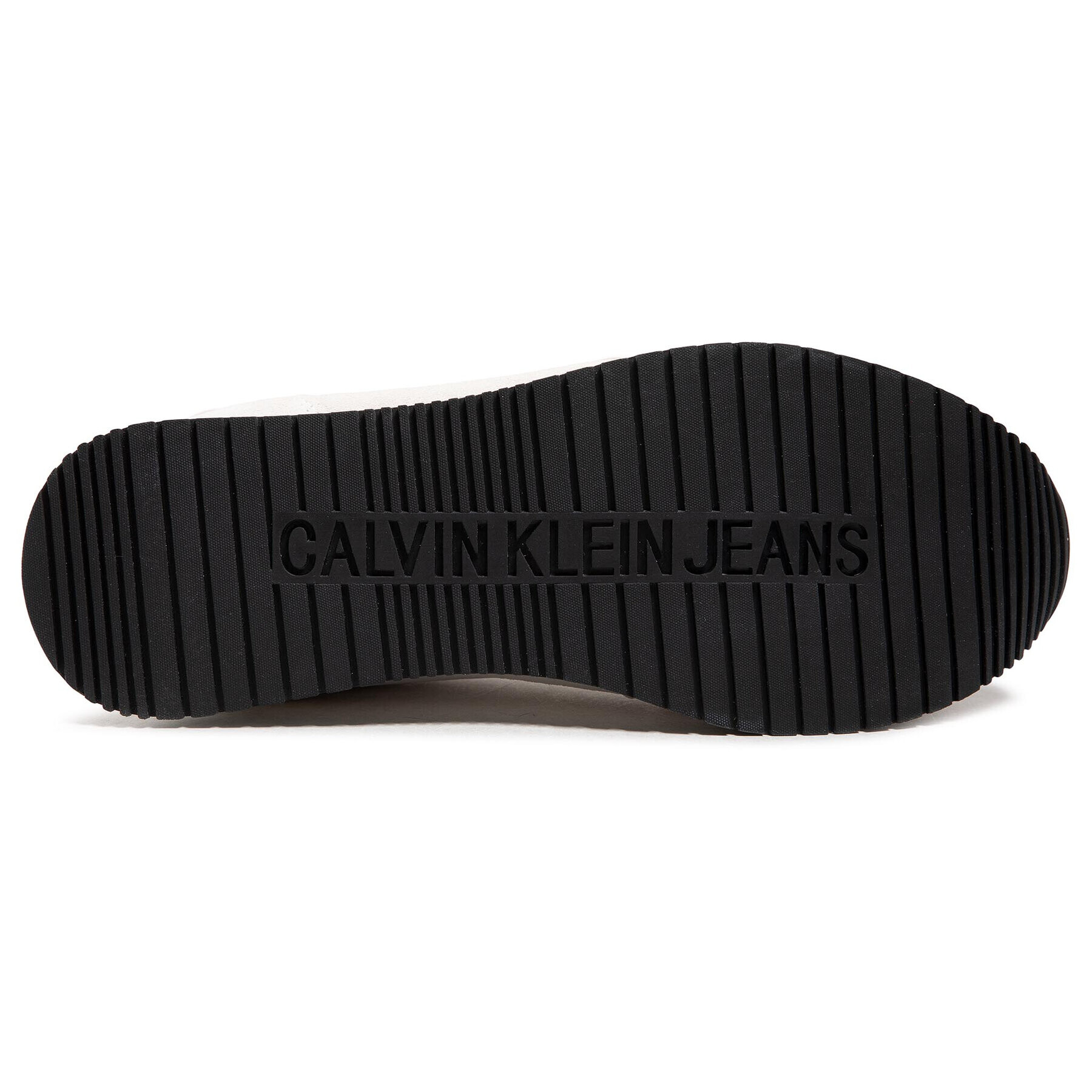 Calvin Klein Jeans Sneakers Runner Sock Laceup Ny-Lth YM0YM00040 Alb - Pled.ro