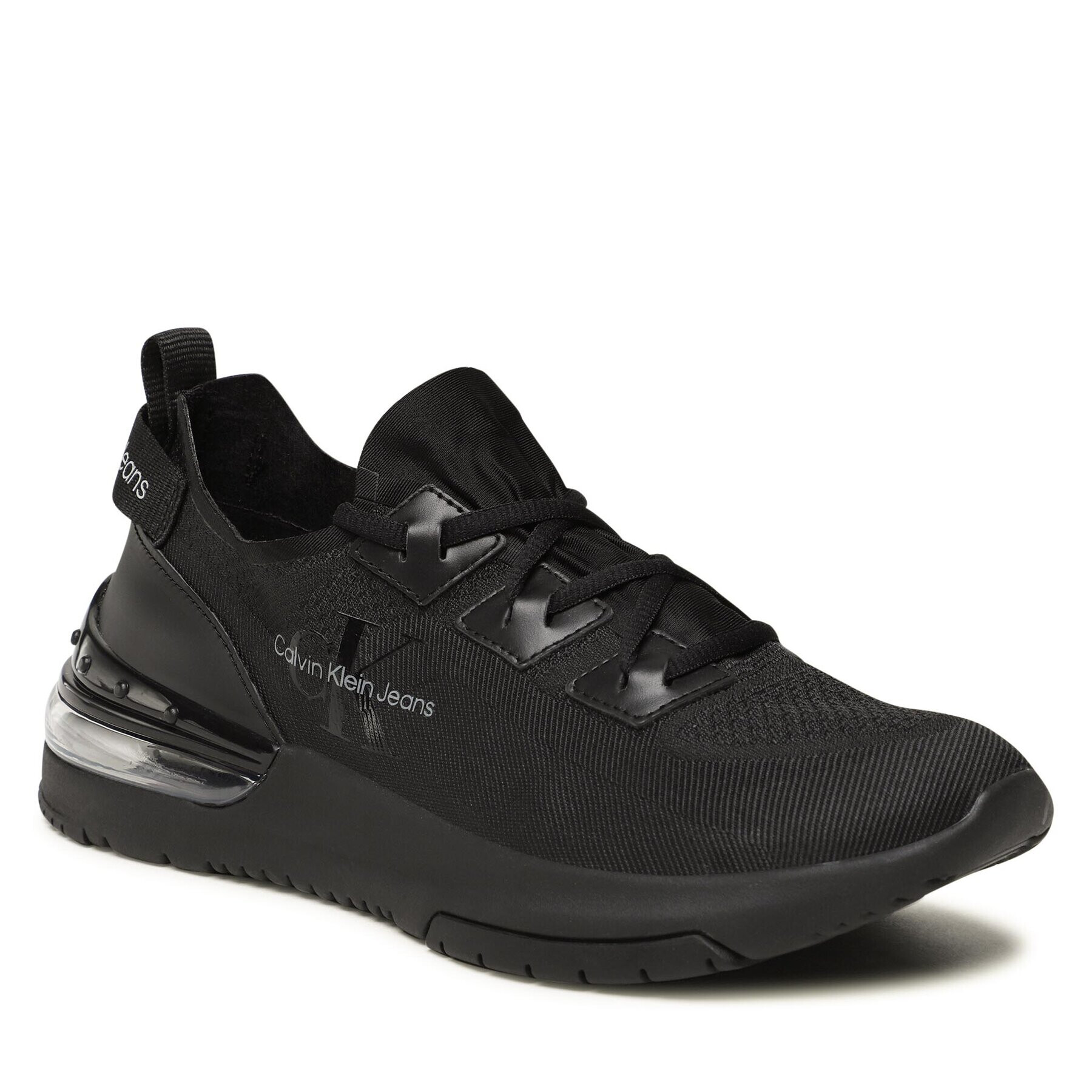 Calvin Klein Jeans Sneakers Sporty Run Comfair Fluo Contrast YM0YM00632 Negru - Pled.ro