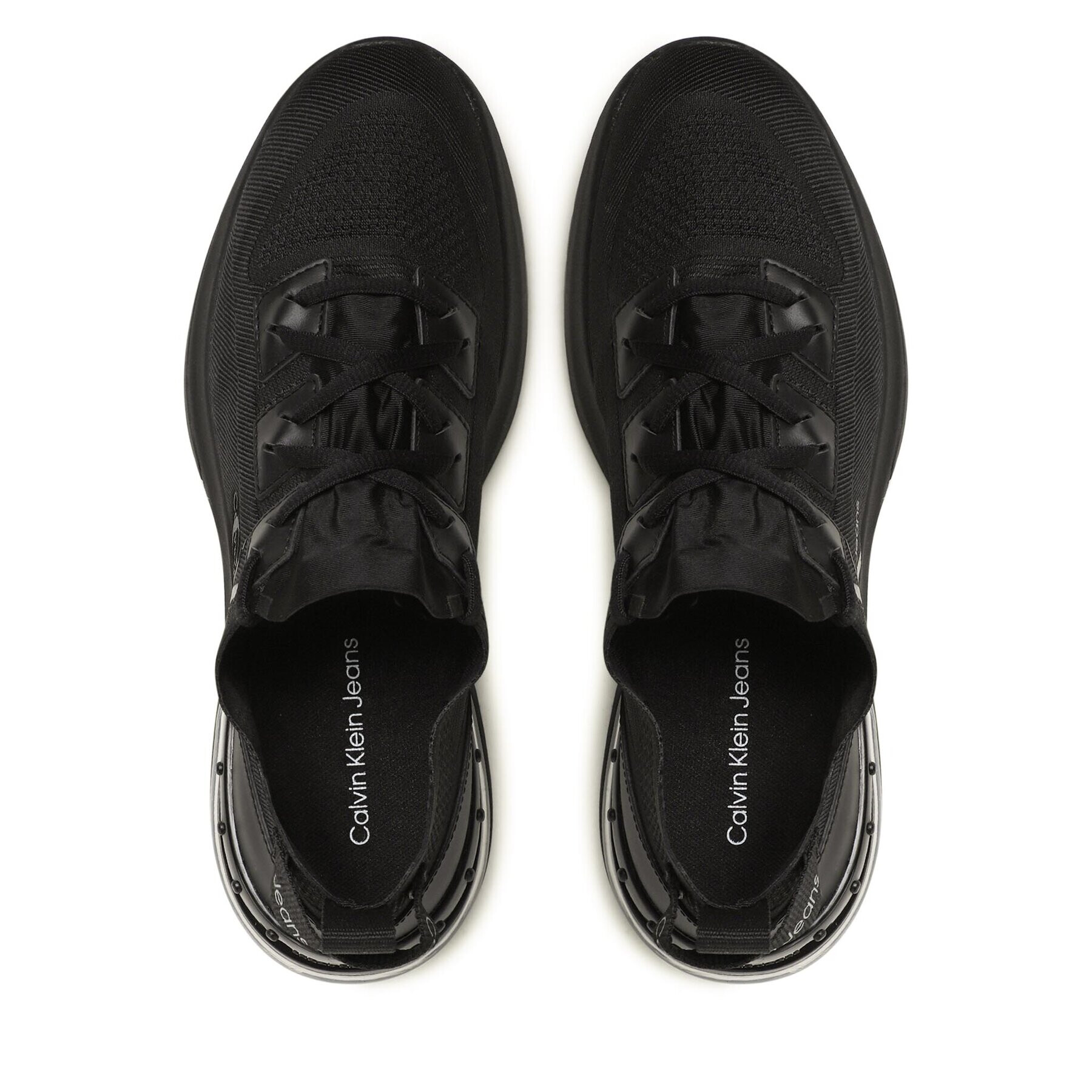 Calvin Klein Jeans Sneakers Sporty Run Comfair Fluo Contrast YM0YM00632 Negru - Pled.ro