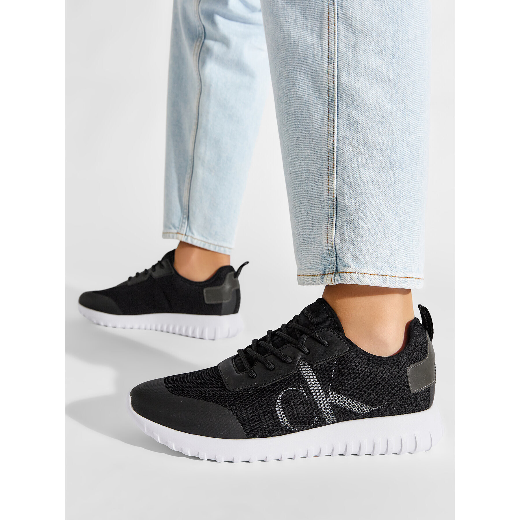 Calvin Klein Jeans Sneakers Sporty Runner Eva Slipon R Poly YM0YM00437 Negru - Pled.ro