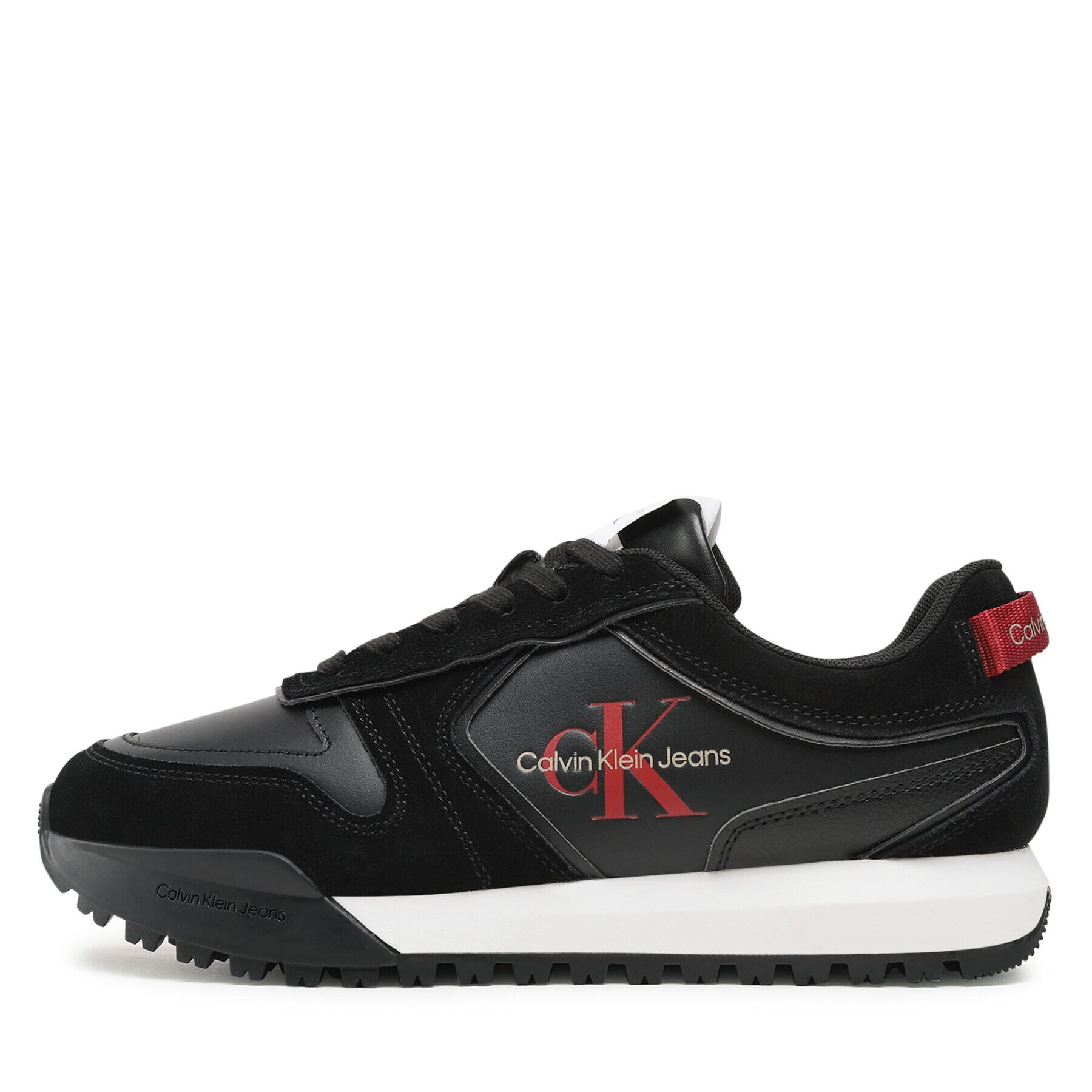 Calvin Klein Jeans Sneakers Toothy Runner Irregular Lines YM0YM00624 Negru - Pled.ro