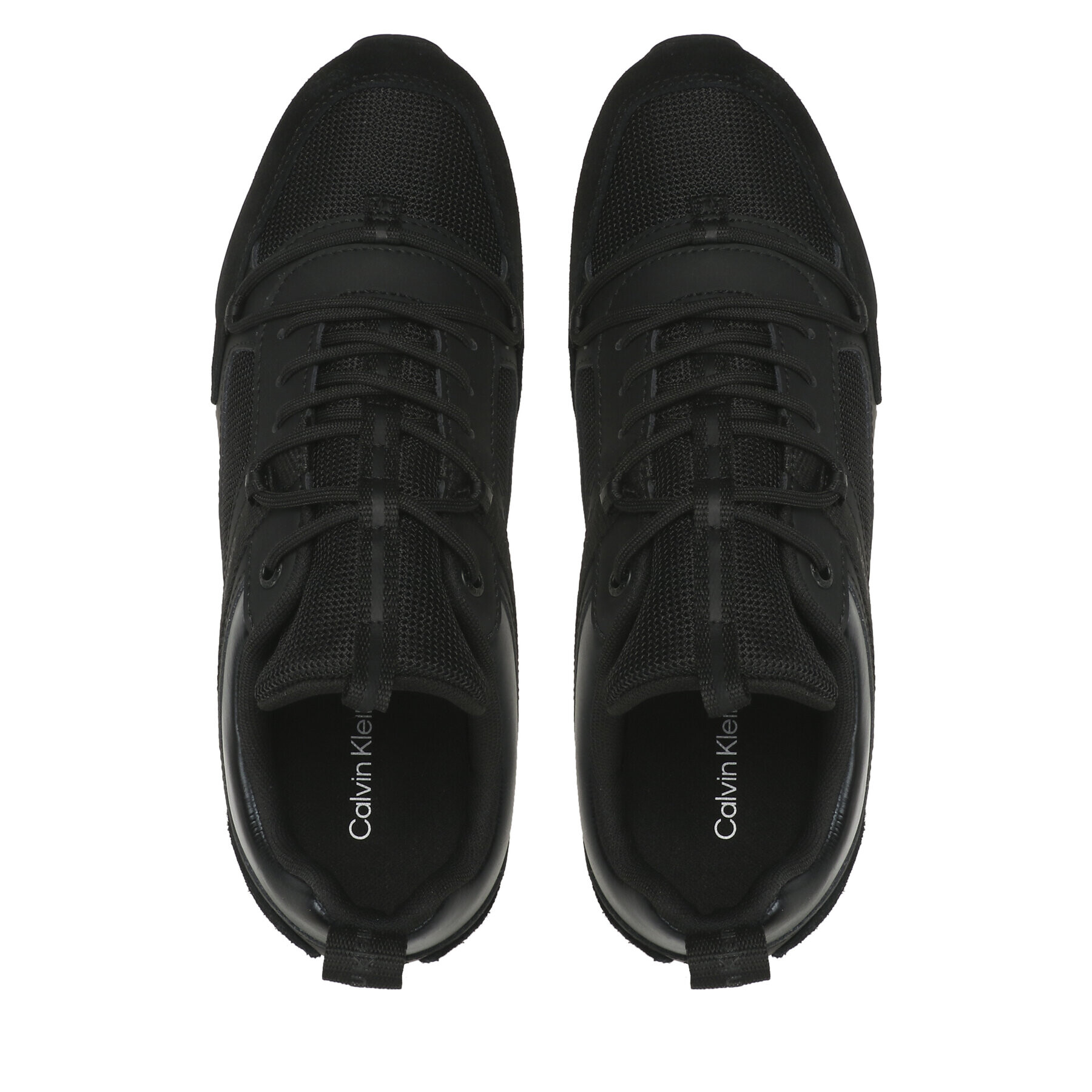 Calvin Klein Jeans Sneakers Toothy Runner Low Laceup Mix YM0YM00710 Negru - Pled.ro