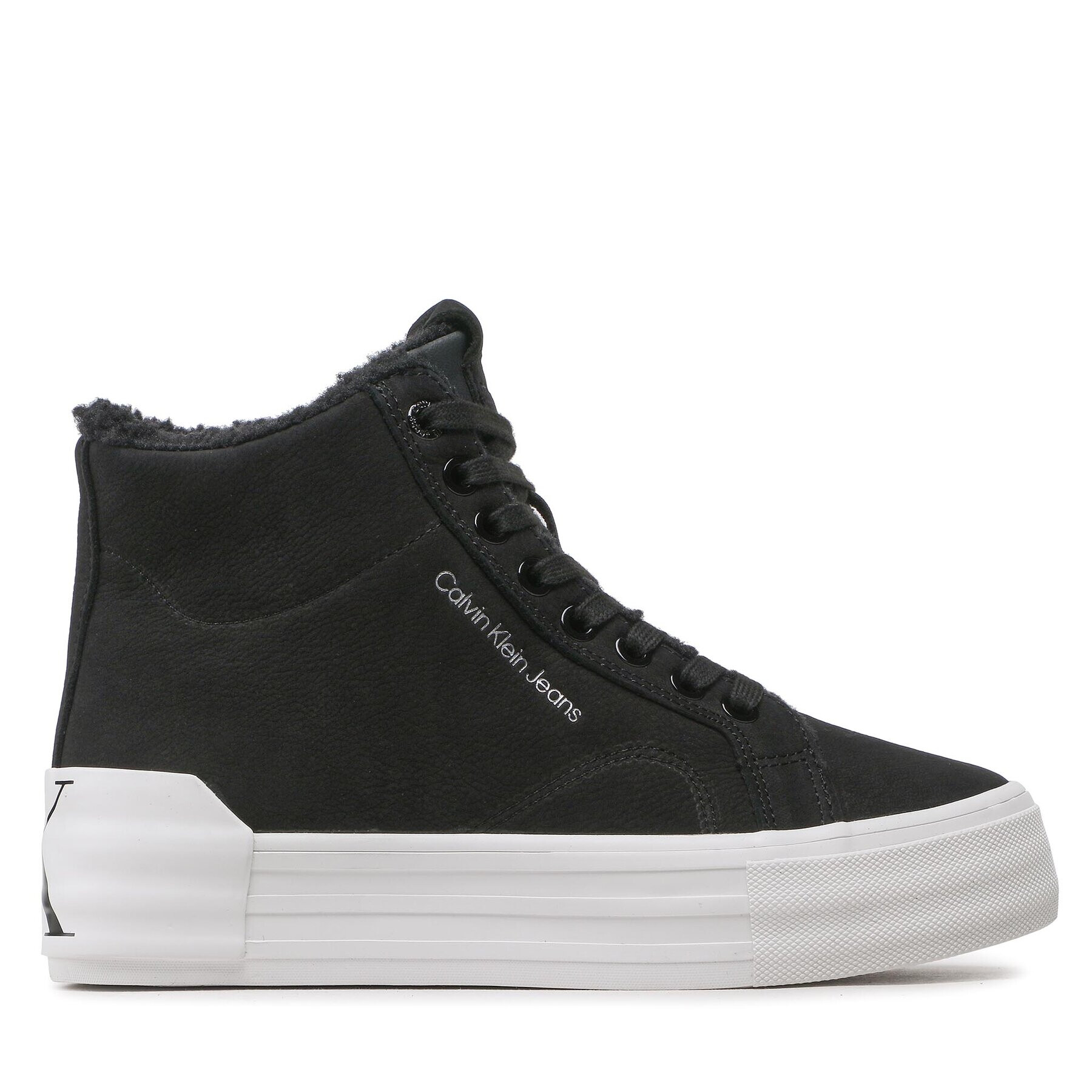 Calvin Klein Jeans Sneakers Vulc Flatform Bold Mid Nu-W YW0YW00761 Negru - Pled.ro