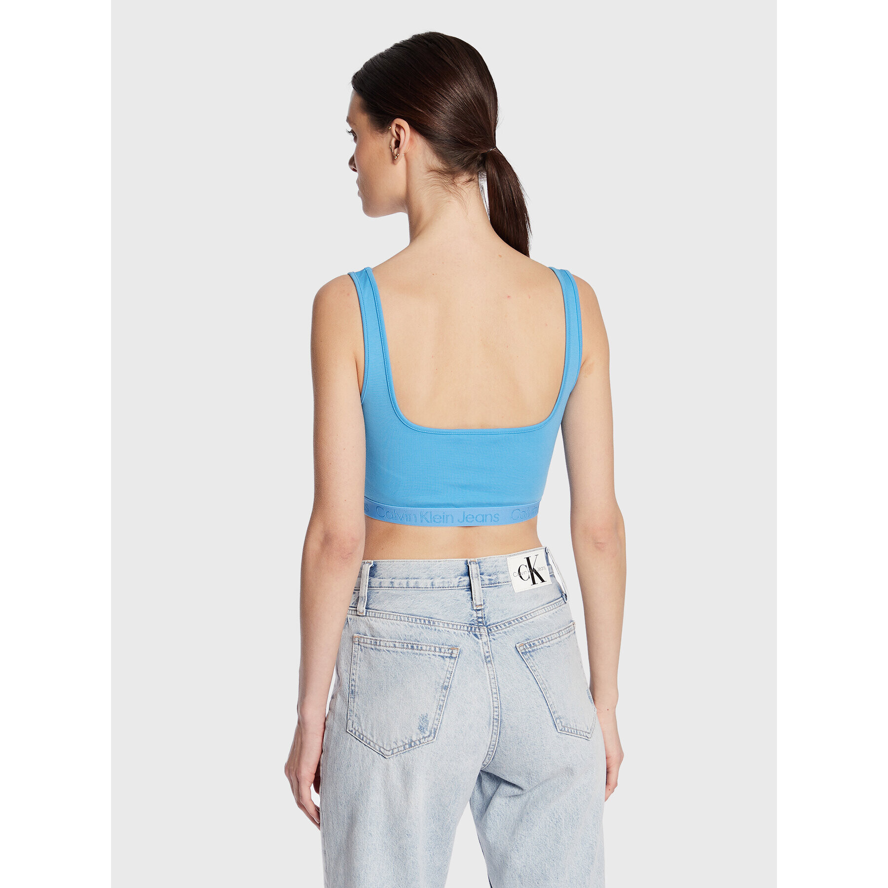 Calvin Klein Jeans Sutien top J20J220772 Albastru - Pled.ro