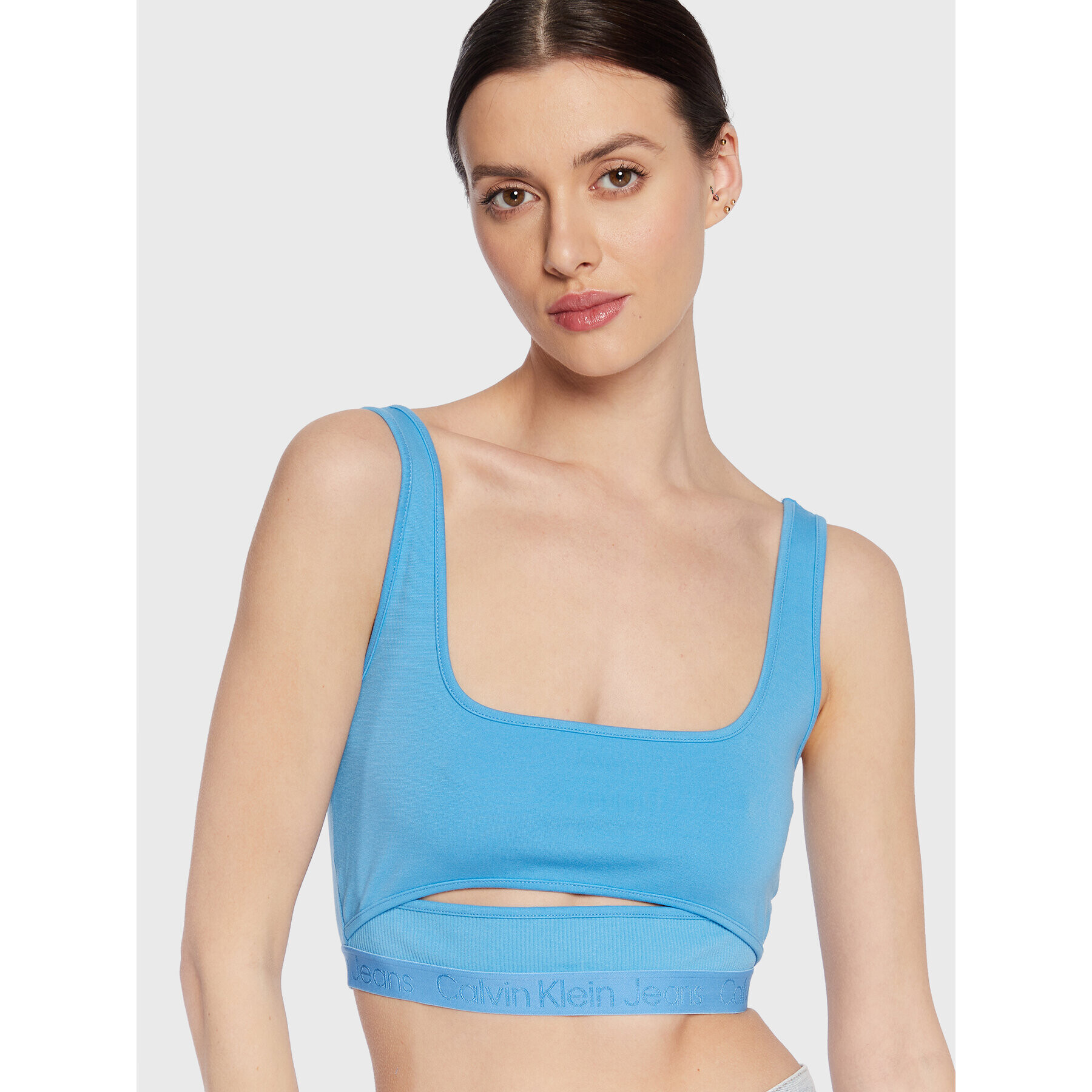 Calvin Klein Jeans Sutien top J20J220772 Albastru - Pled.ro