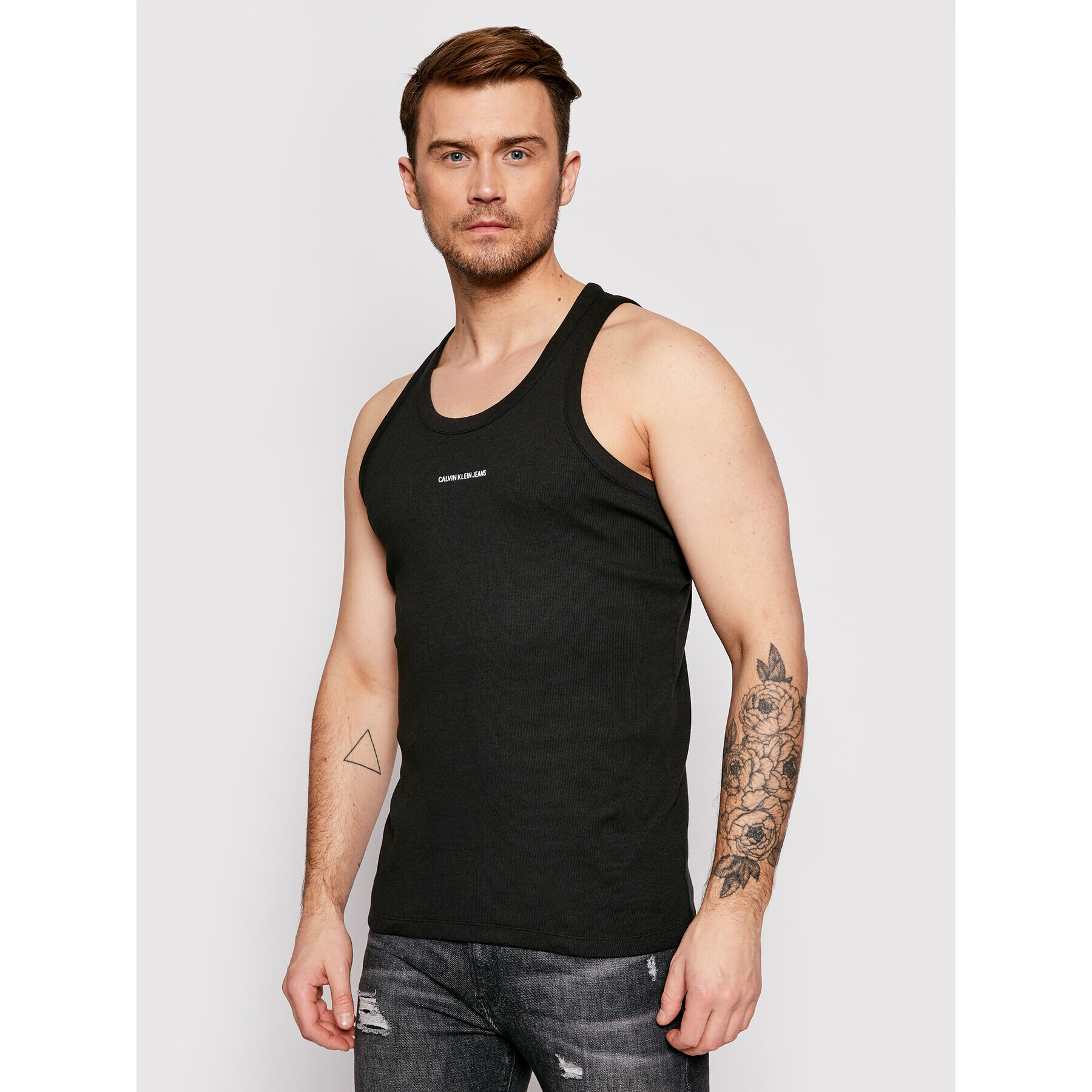 Calvin Klein Jeans Tank top J30J318071 Negru Regular Fit - Pled.ro