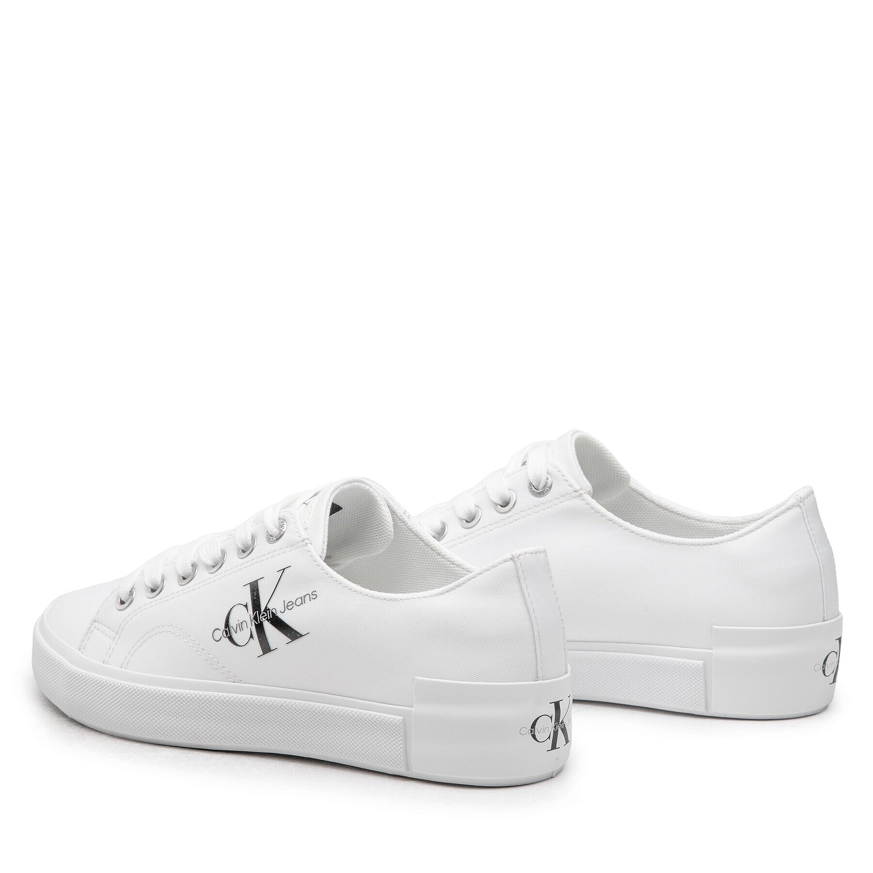 Calvin Klein Jeans Teniși Ess Vulcanized Laceup Low Ny YW0YW00756 Alb - Pled.ro