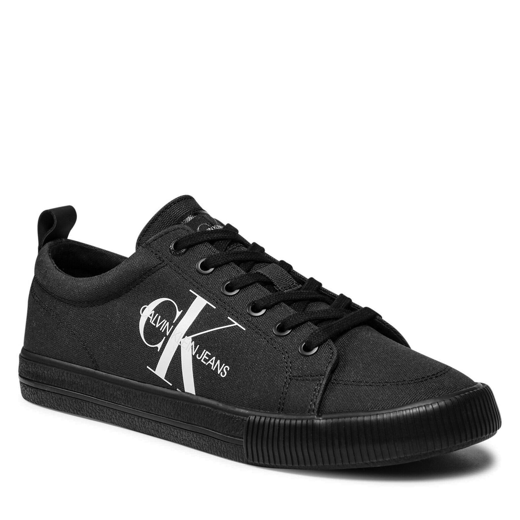 Calvin Klein Jeans Teniși Vulcanized Laceup Sneaker YM0YM0274 Negru - Pled.ro