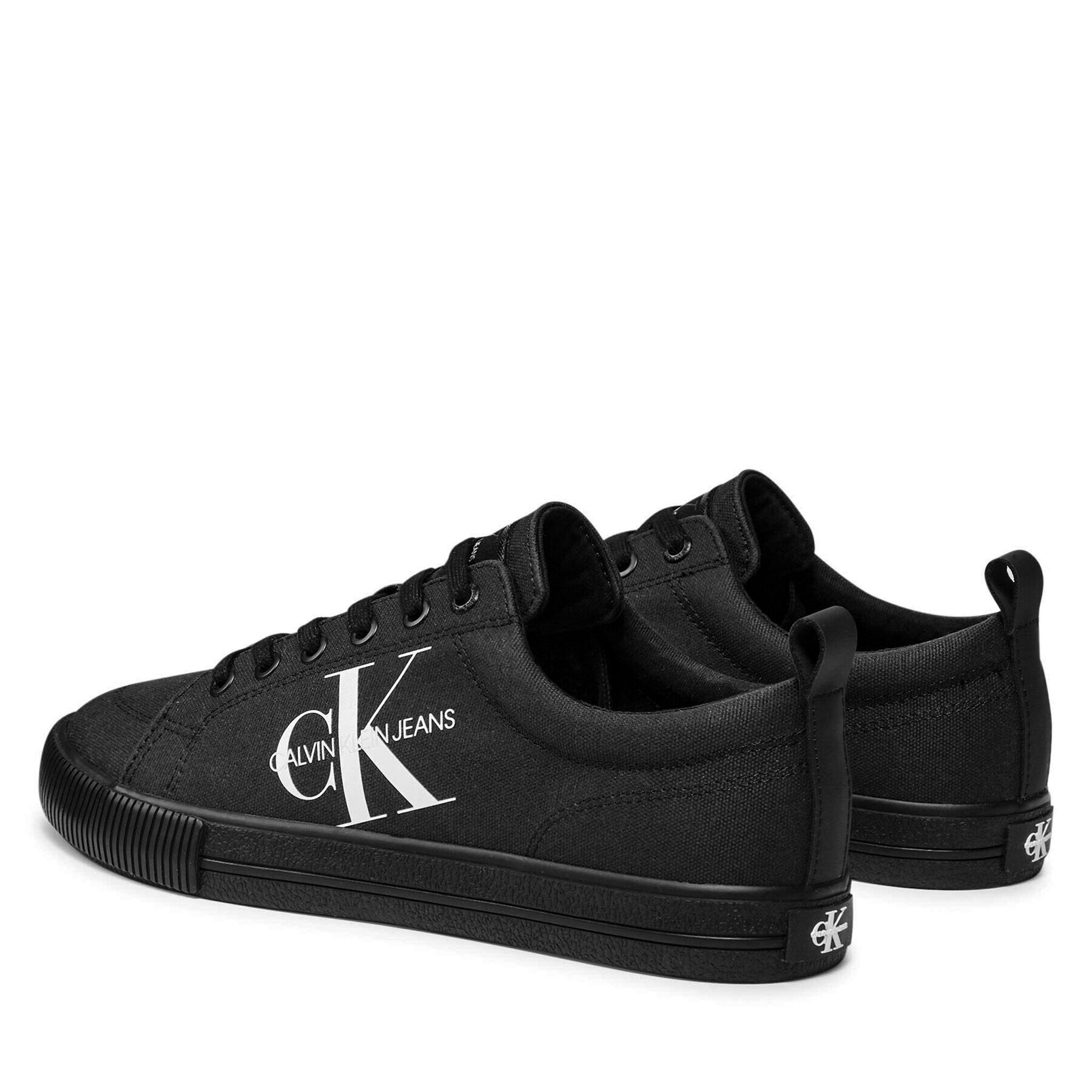 Calvin Klein Jeans Teniși Vulcanized Laceup Sneaker YM0YM0274 Negru - Pled.ro