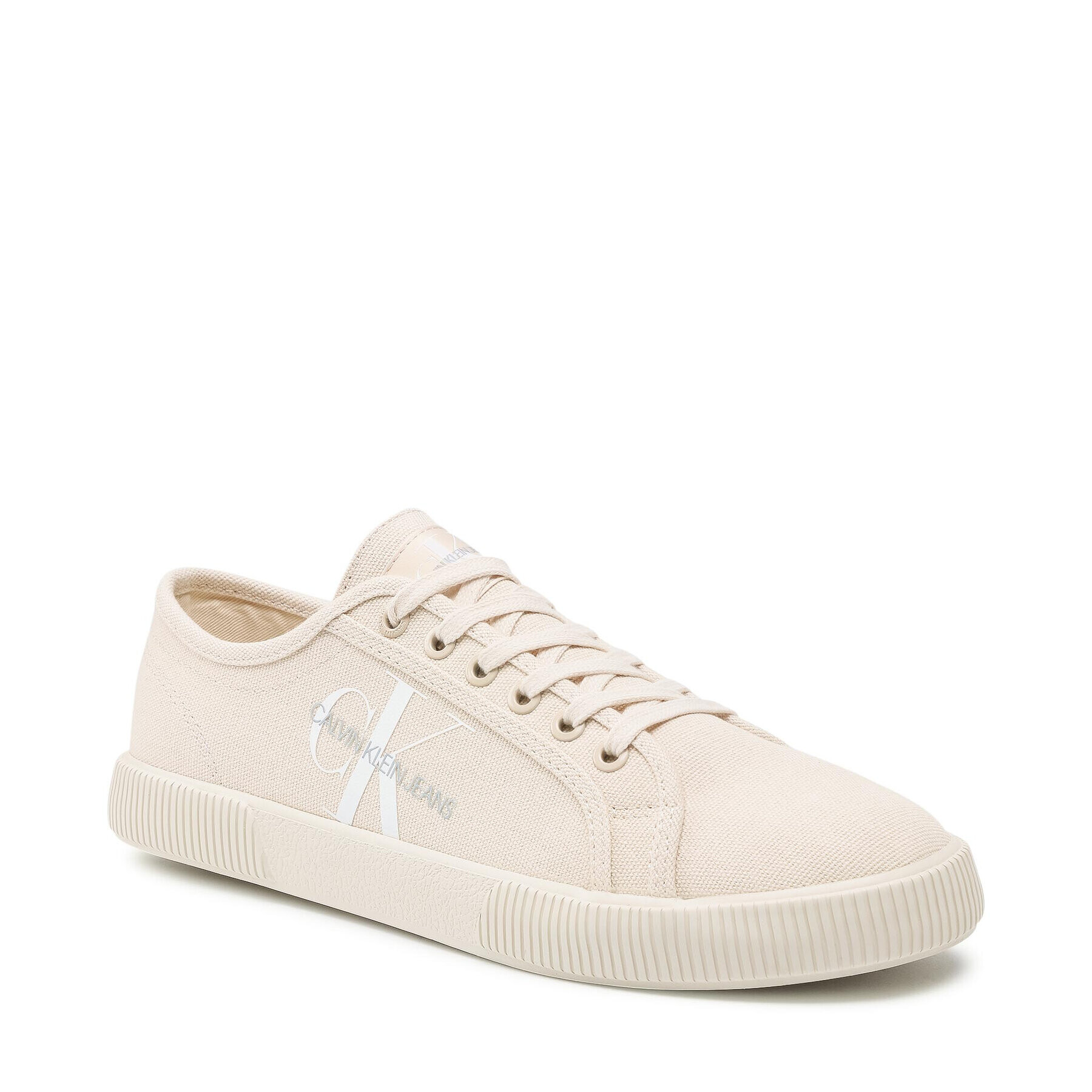 Calvin Klein Jeans Teniși Vulcanized Sneaker Laceup Co YM0YM00254 Bej - Pled.ro