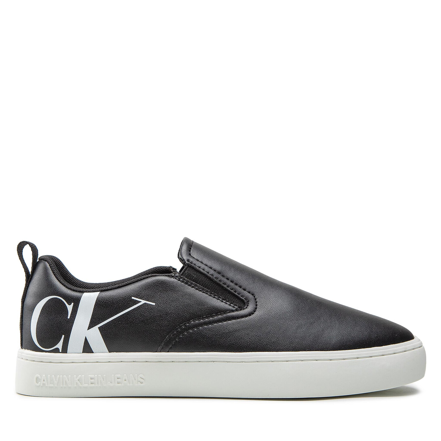 Calvin Klein Jeans Teniși Classic Cupsole Slipon Lth YM0YM00490 Negru - Pled.ro