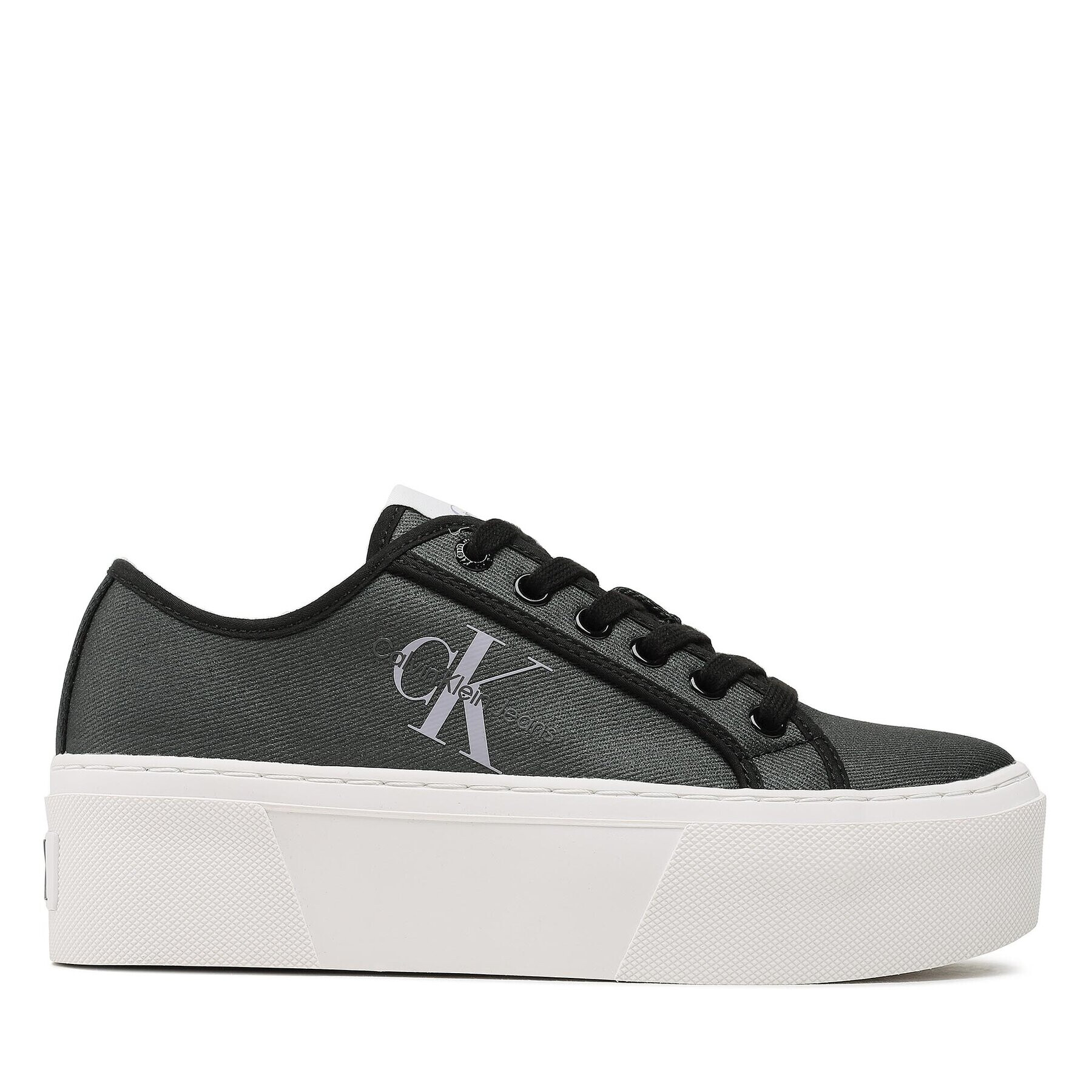 Calvin Klein Jeans Teniși Cupsole Flatform Ny Pearl Wn YW0YW01221 Negru - Pled.ro