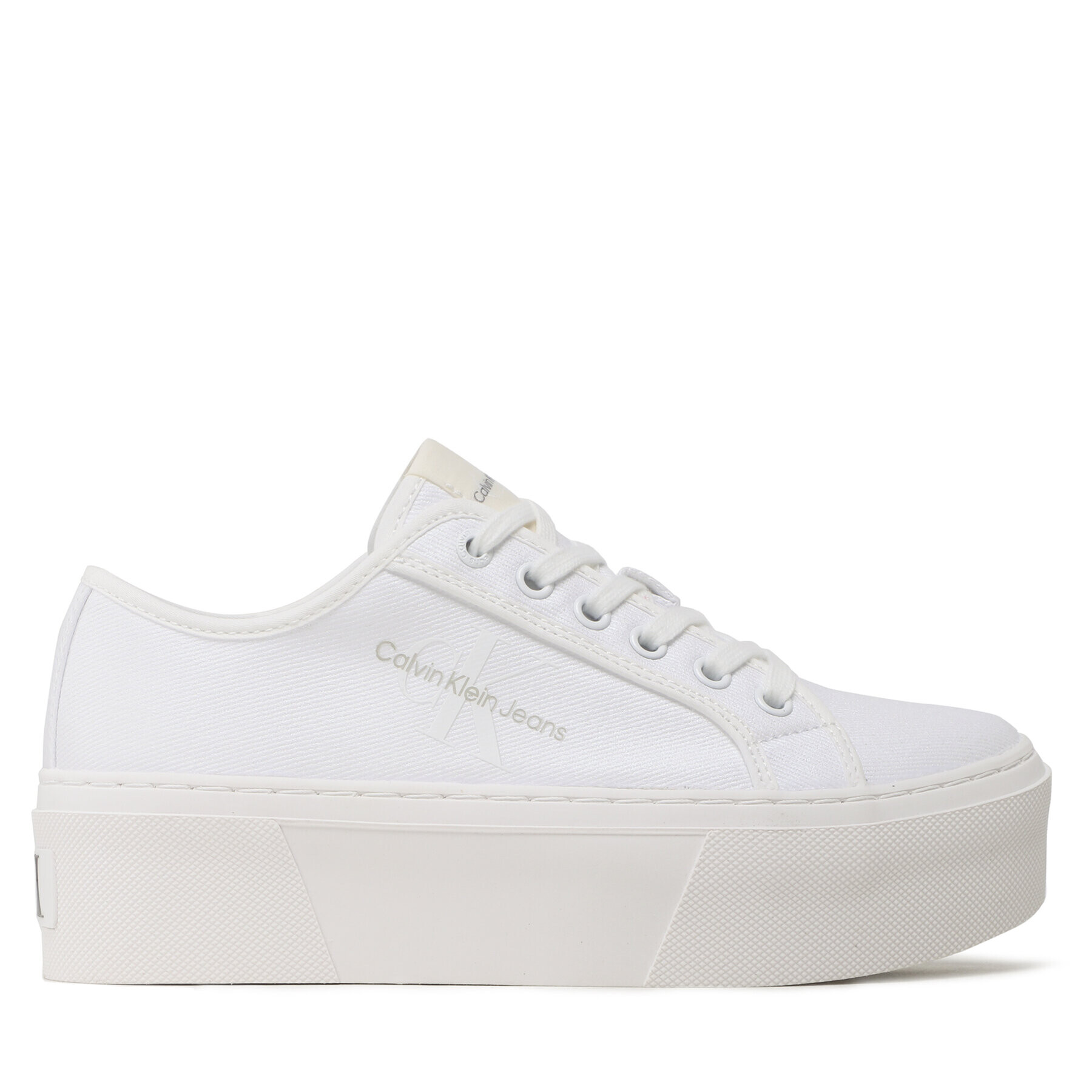 Calvin Klein Jeans Teniși Cupsole Flatform Ny Preal Wn YW0YW01221 Alb - Pled.ro