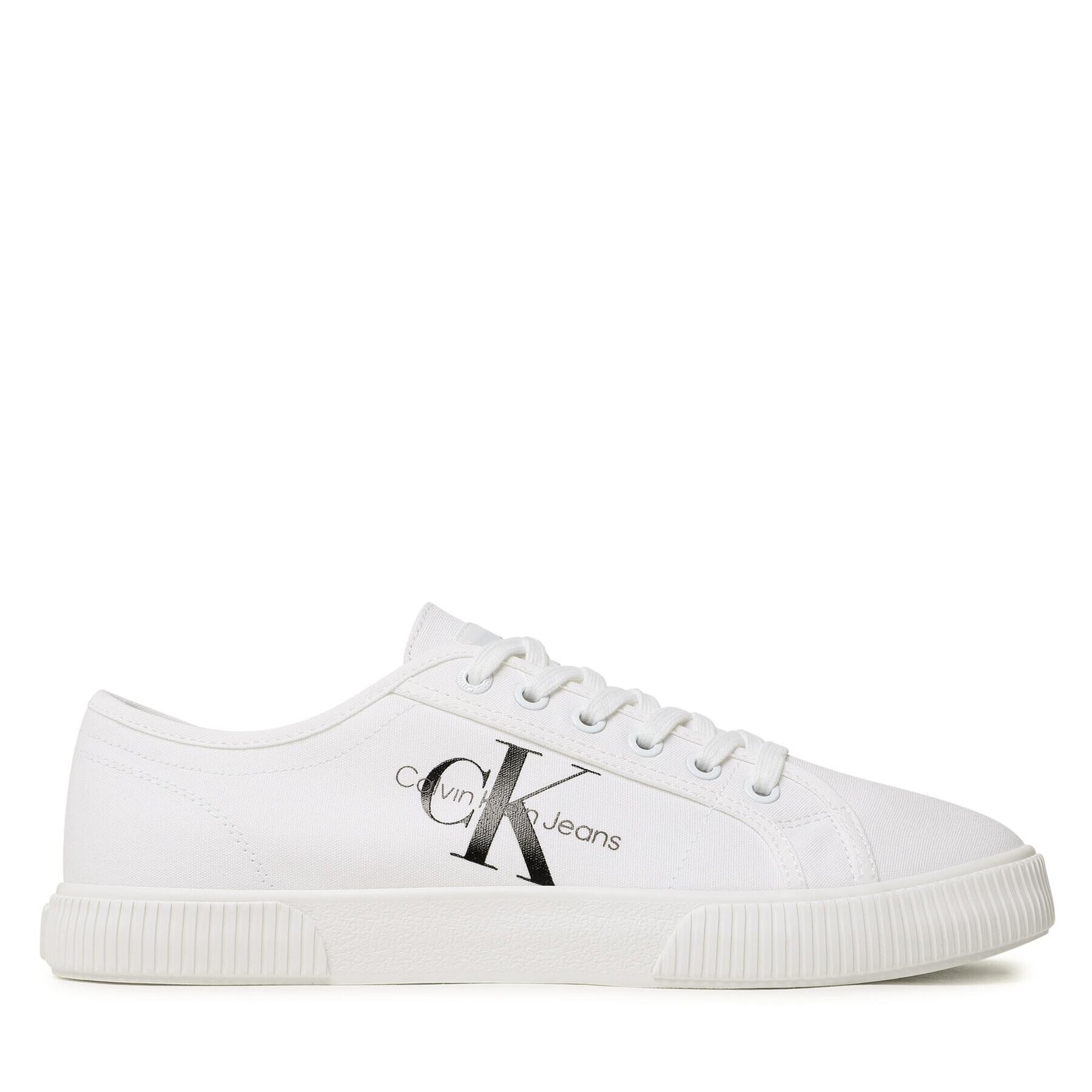 Calvin Klein Jeans Teniși Essential Vulcanized 1 YM0YM00306 Alb - Pled.ro