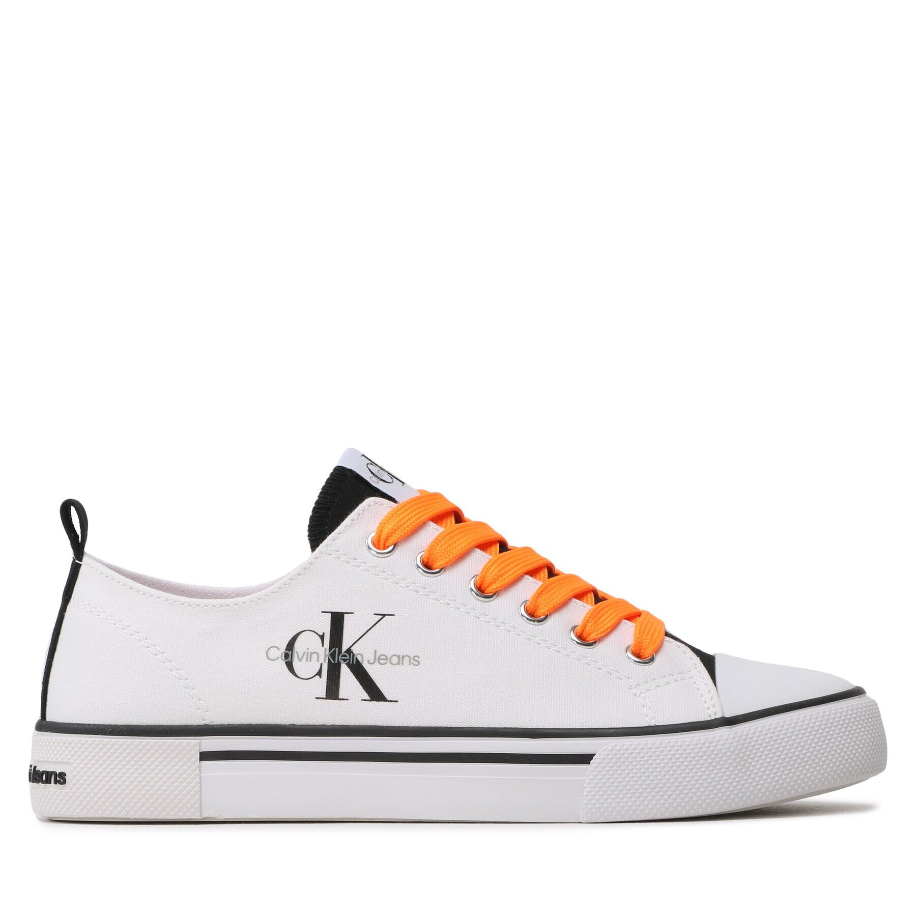 Calvin Klein Jeans Teniși Low Cut Lace-Up Sneaker V3X9-80567-089 S Alb - Pled.ro