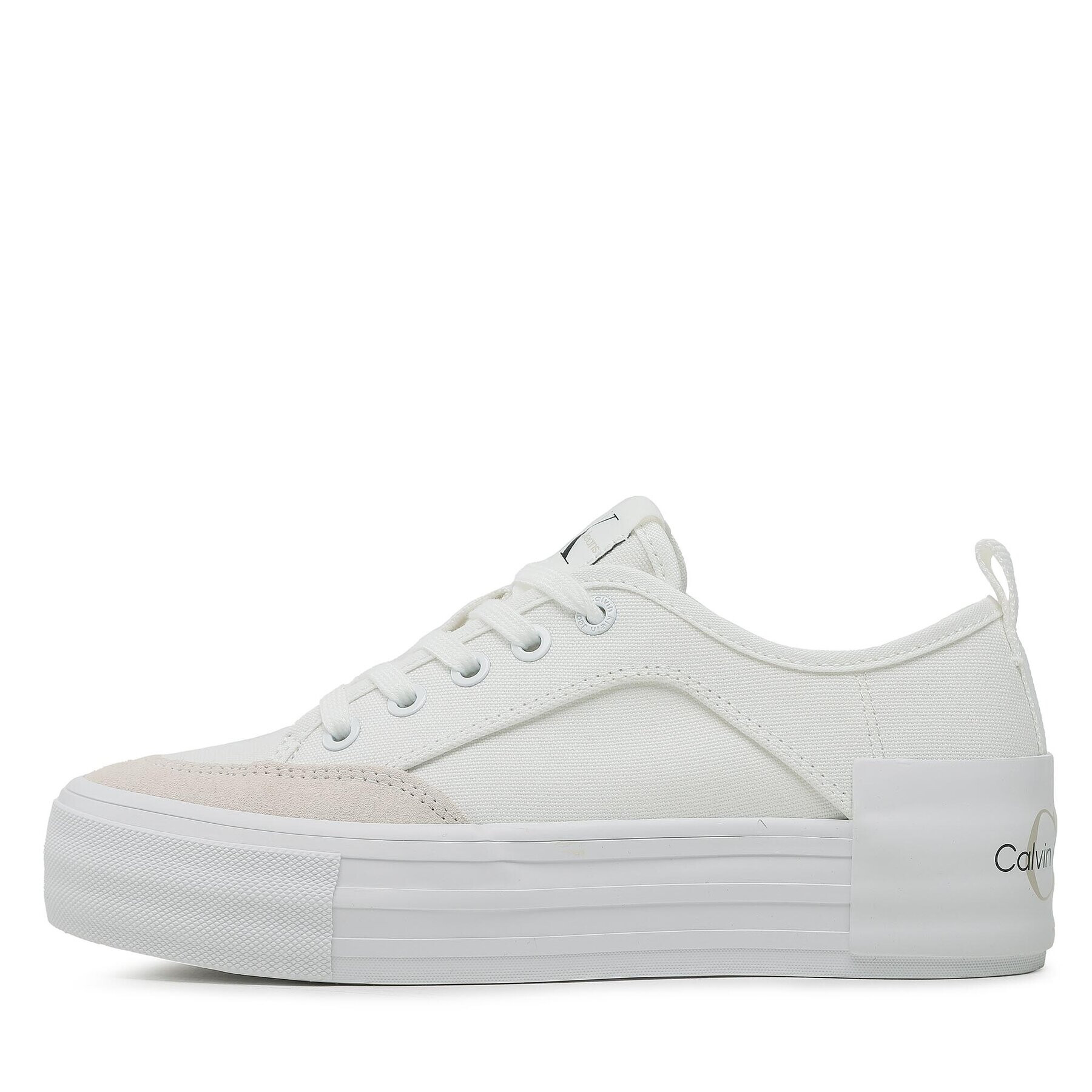 Calvin Klein Jeans Teniși Vulc Flatform Bold Irreg Lines YW0YW00903 Écru - Pled.ro