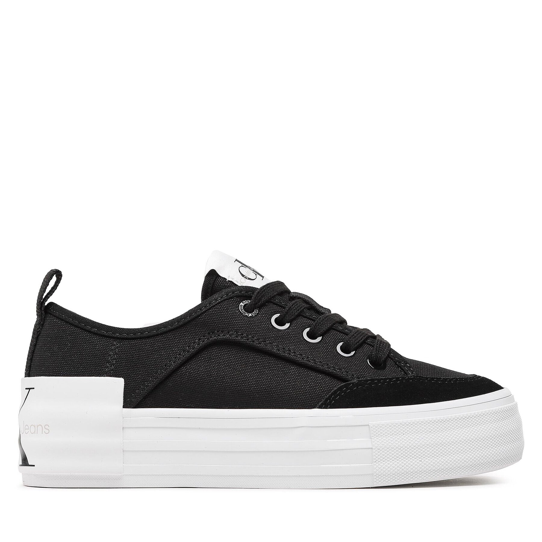 Calvin Klein Jeans Teniși Vulc Flatform Bold Irreg Lines YW0YW00903 Negru - Pled.ro