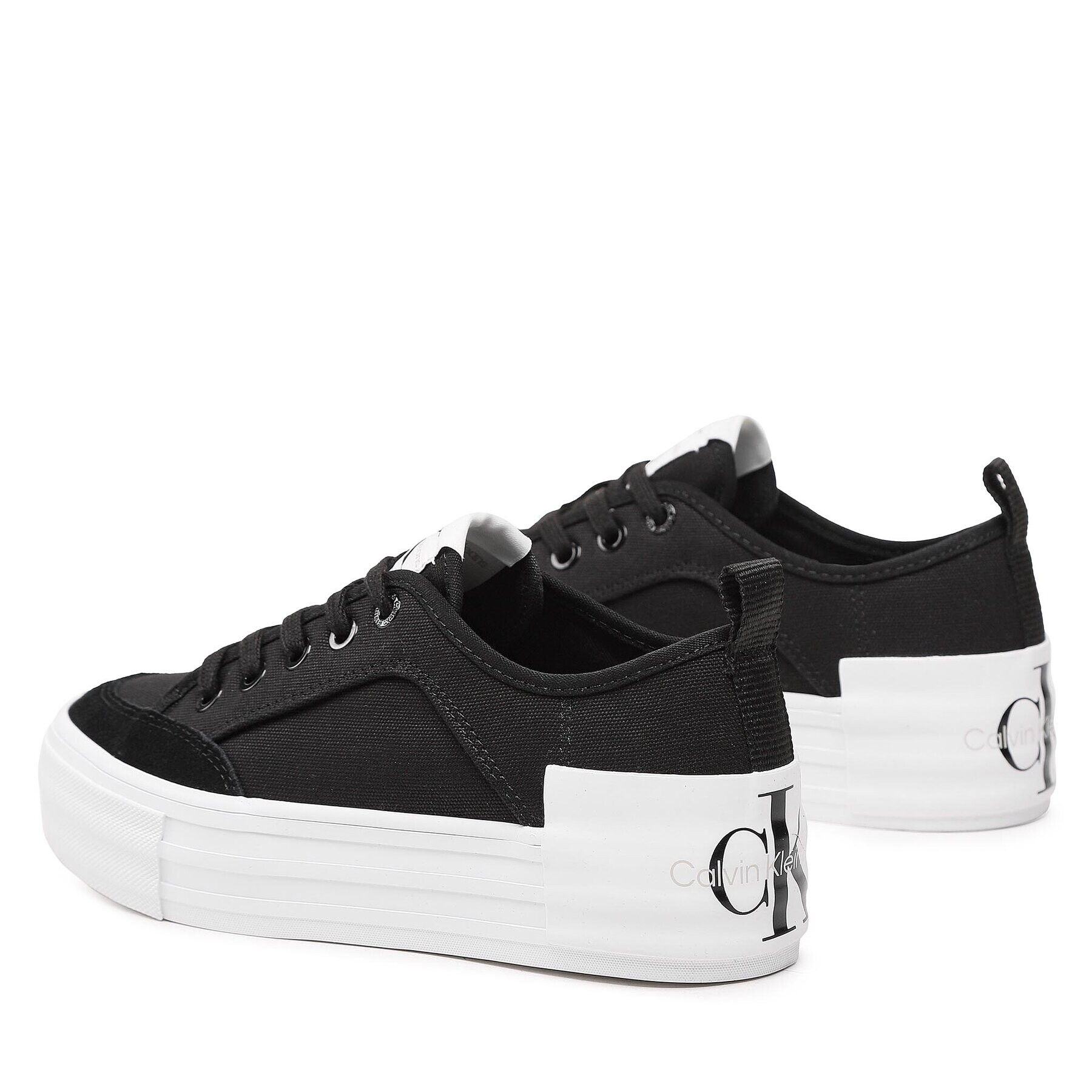 Calvin Klein Jeans Teniși Vulc Flatform Bold Irreg Lines YW0YW00903 Negru - Pled.ro