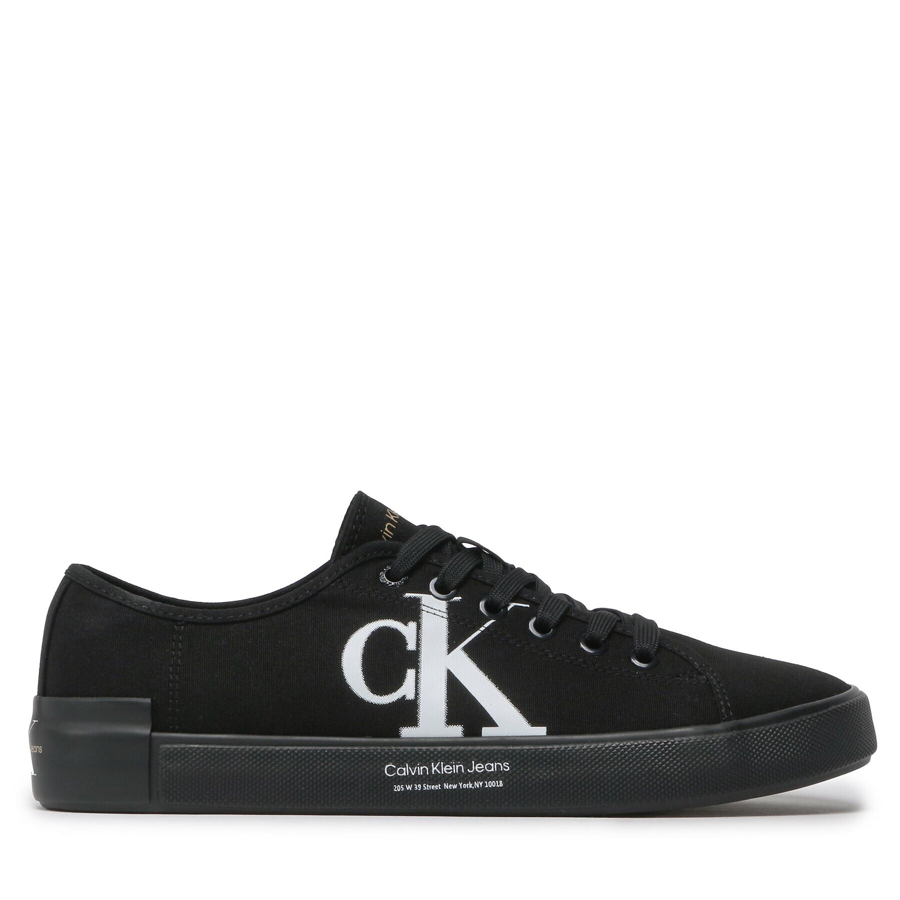 Calvin Klein Jeans Teniși Vulc Low Oversized Brand YM0YM00687 Negru - Pled.ro