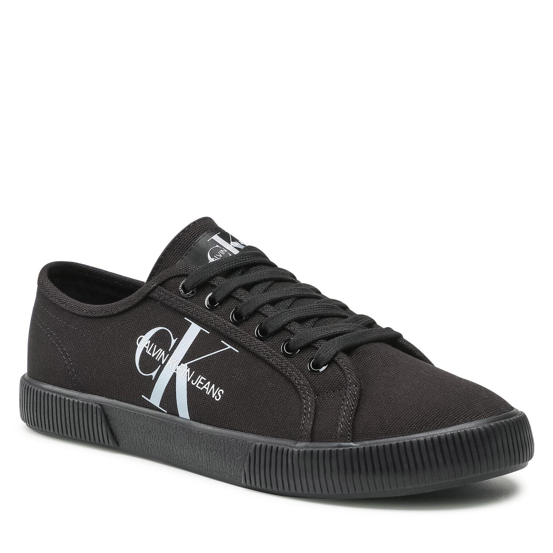 Calvin Klein Jeans Teniși Vulcanized Sneaker Laceup Co YM0YM00254 Negru - Pled.ro