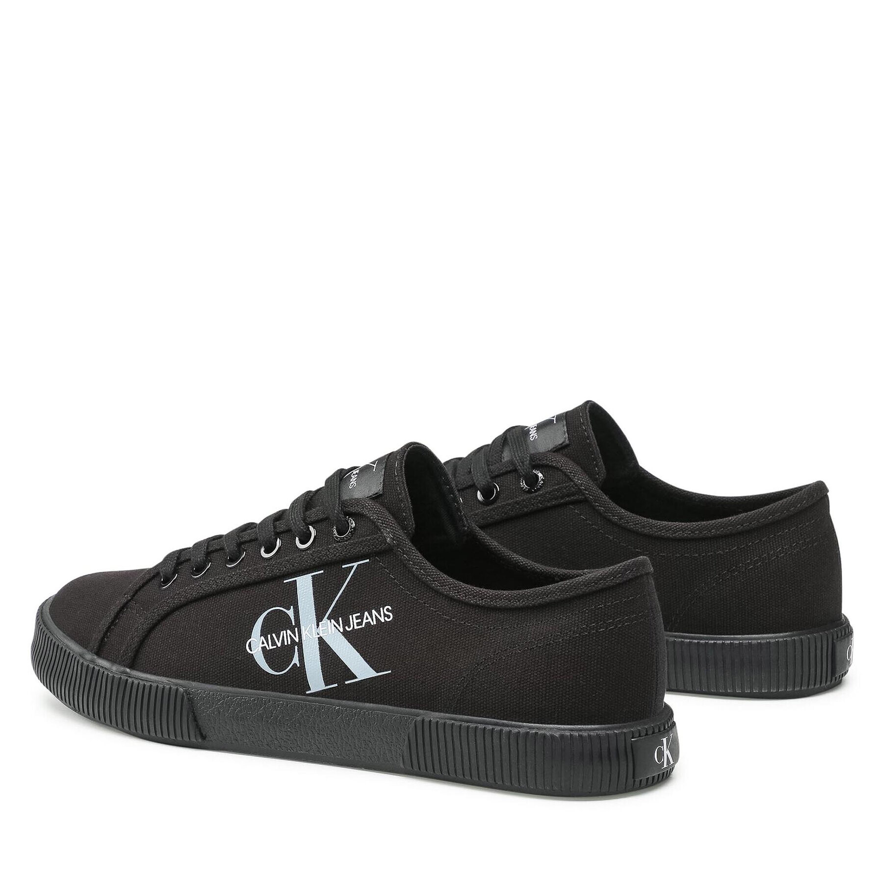 Calvin Klein Jeans Teniși Vulcanized Sneaker Laceup Co YM0YM00254 Negru - Pled.ro