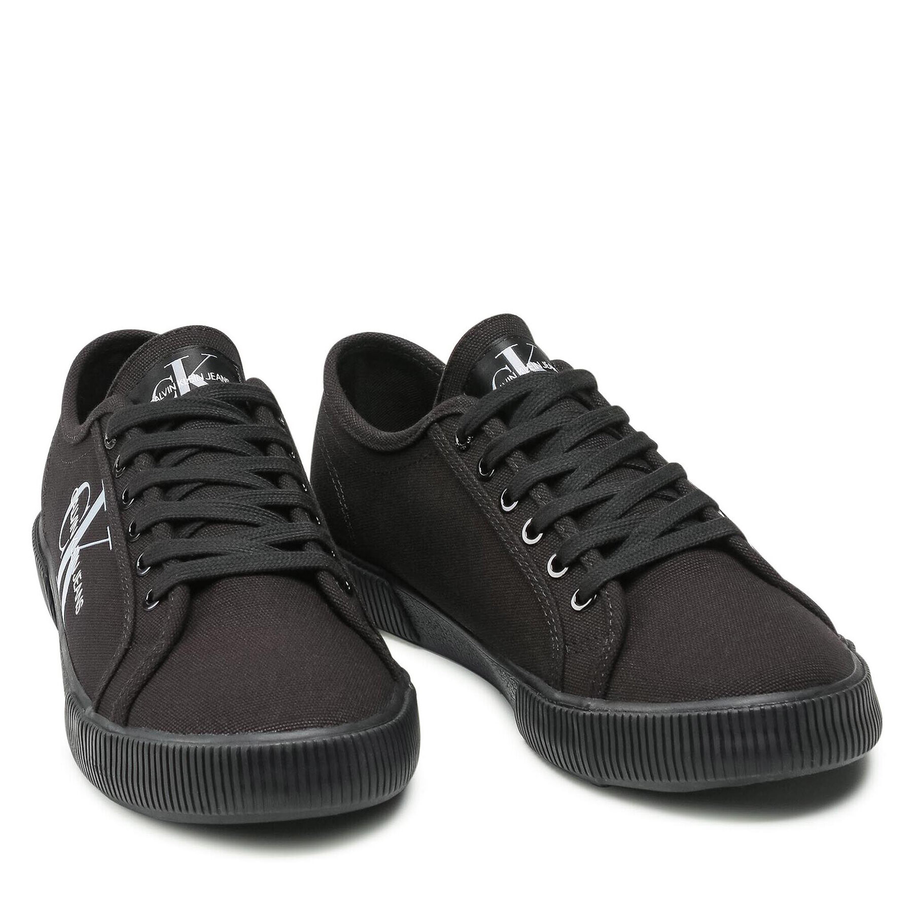 Calvin Klein Jeans Teniși Vulcanized Sneaker Laceup Co YM0YM00254 Negru - Pled.ro