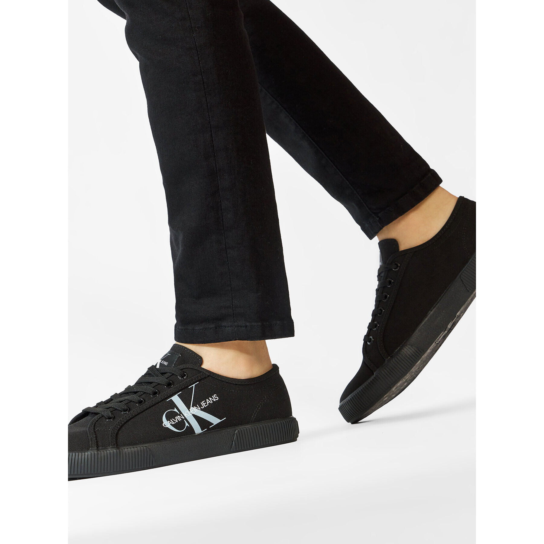 Calvin Klein Jeans Teniși Vulcanized Sneaker Laceup Co YM0YM00254 Negru - Pled.ro