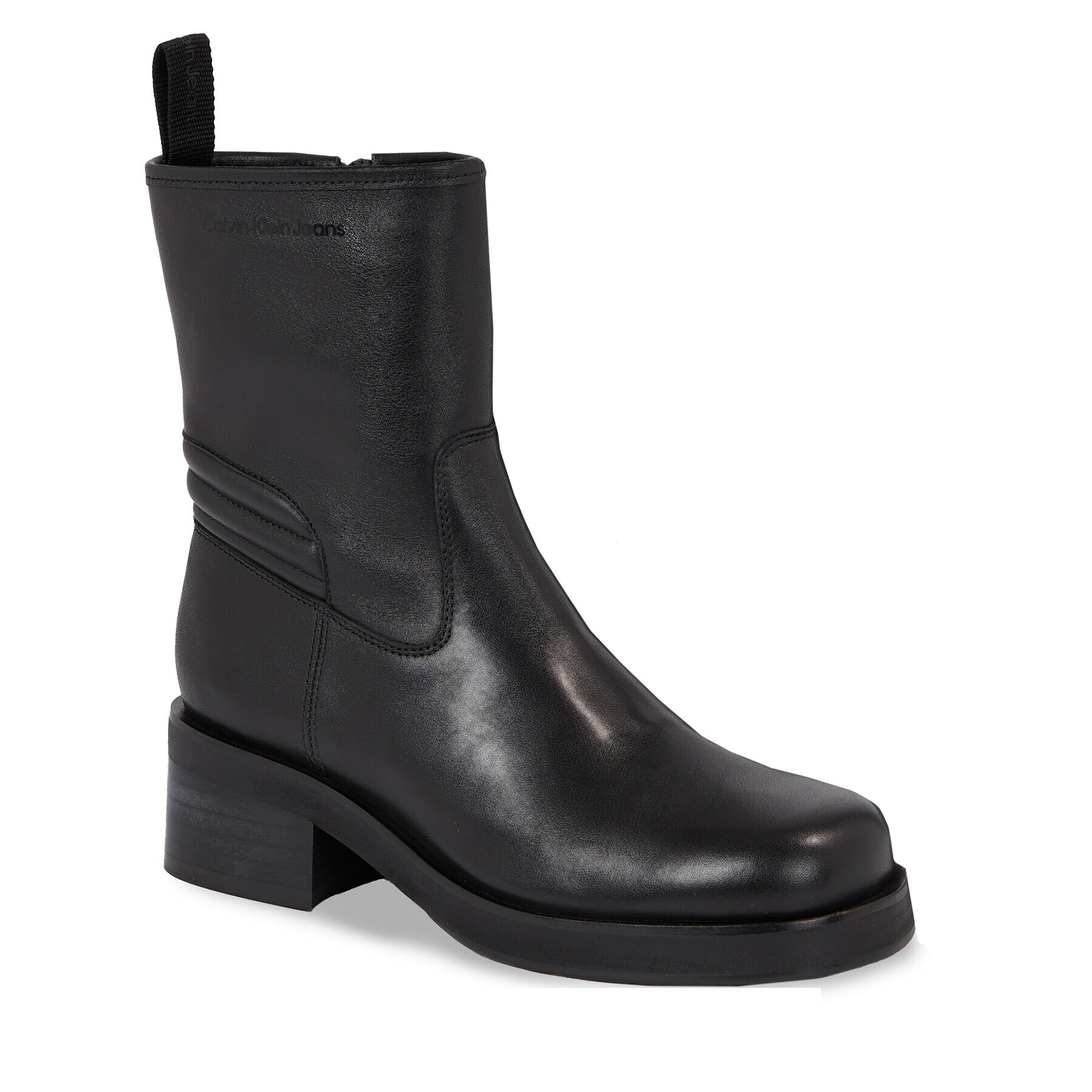 Calvin Klein Jeans Botine Biker Boot Lth Wn YW0YW01330 Negru - Pled.ro