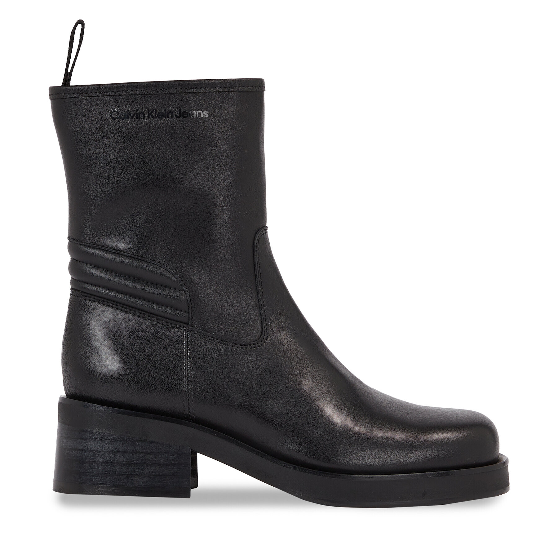 Calvin Klein Jeans Botine Biker Boot Lth Wn YW0YW01330 Negru - Pled.ro