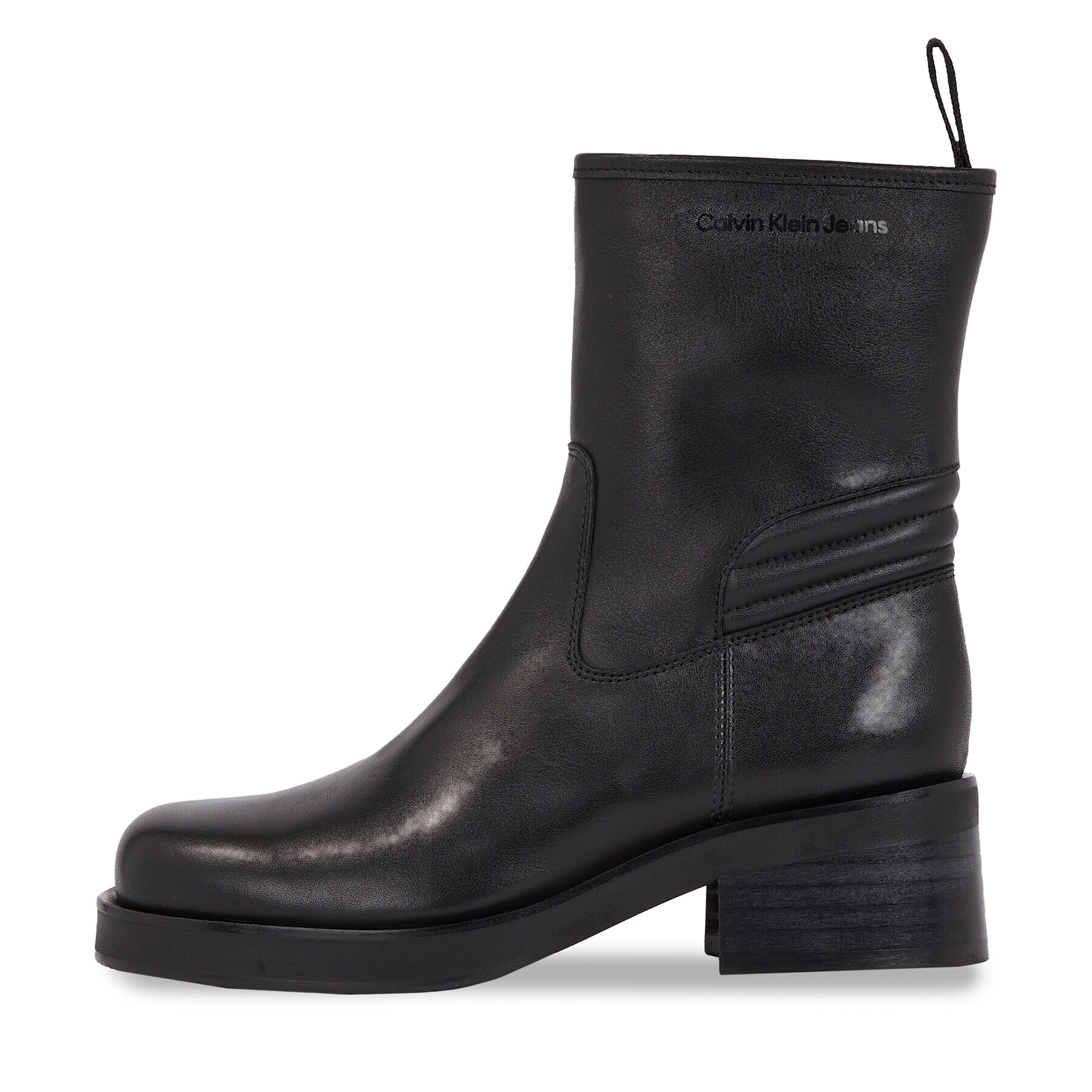 Calvin Klein Jeans Botine Biker Boot Lth Wn YW0YW01330 Negru - Pled.ro