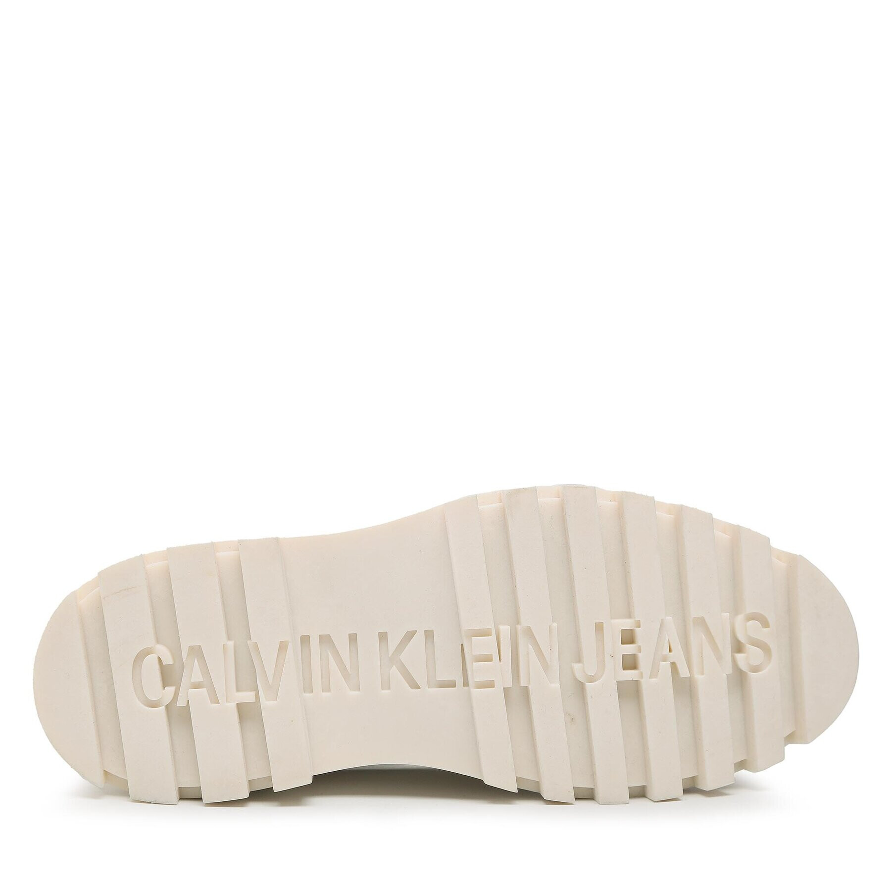 Calvin Klein Jeans Trappers Flatform Laceup Patent YW0YW00852 Alb - Pled.ro