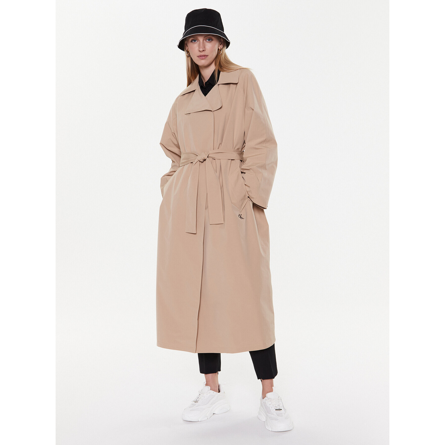 Calvin Klein Jeans Trench J20J220337 Bej Oversize - Pled.ro