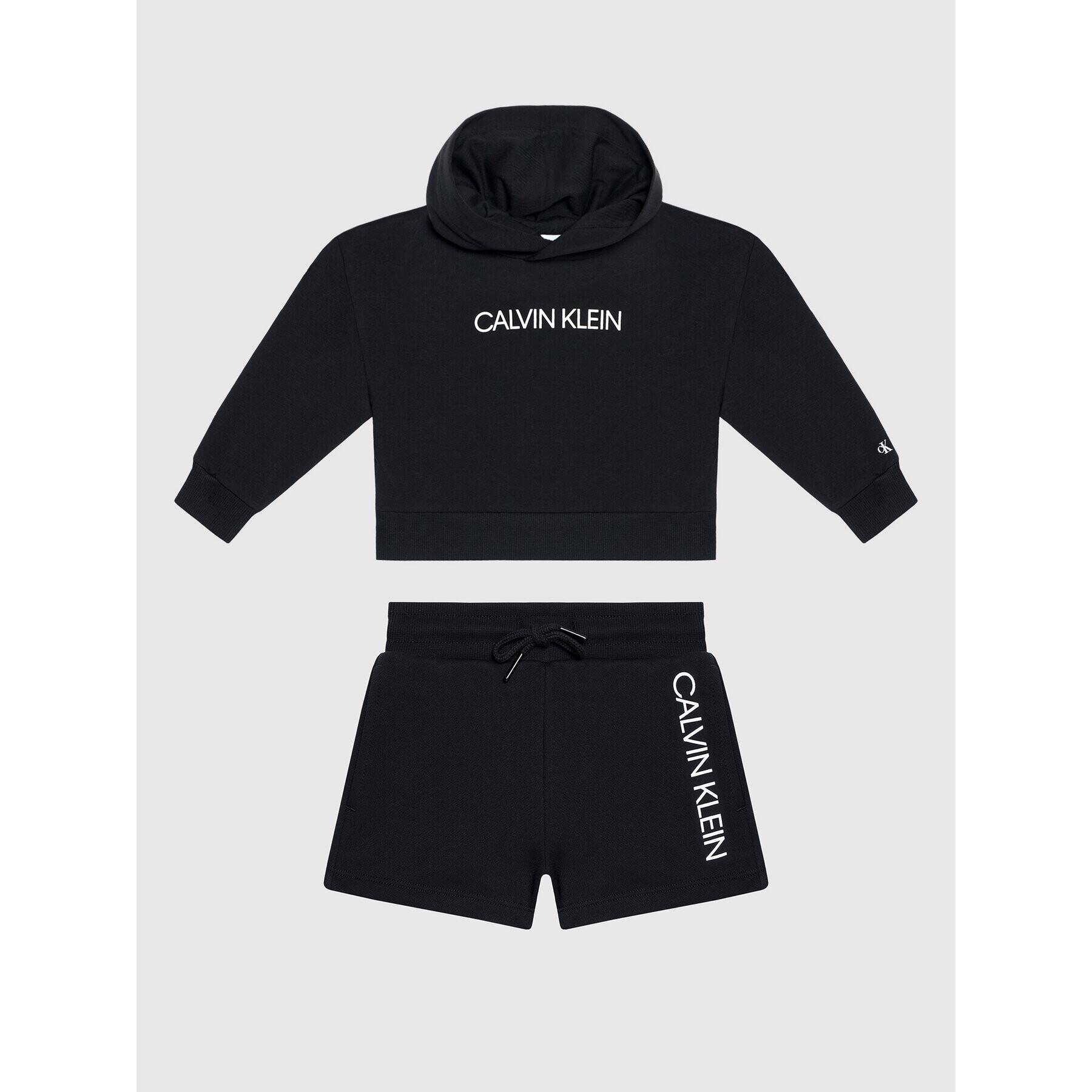 Calvin Klein Jeans Compleu trening Logo Boxy IG0IG01061 Negru Regular Fit - Pled.ro