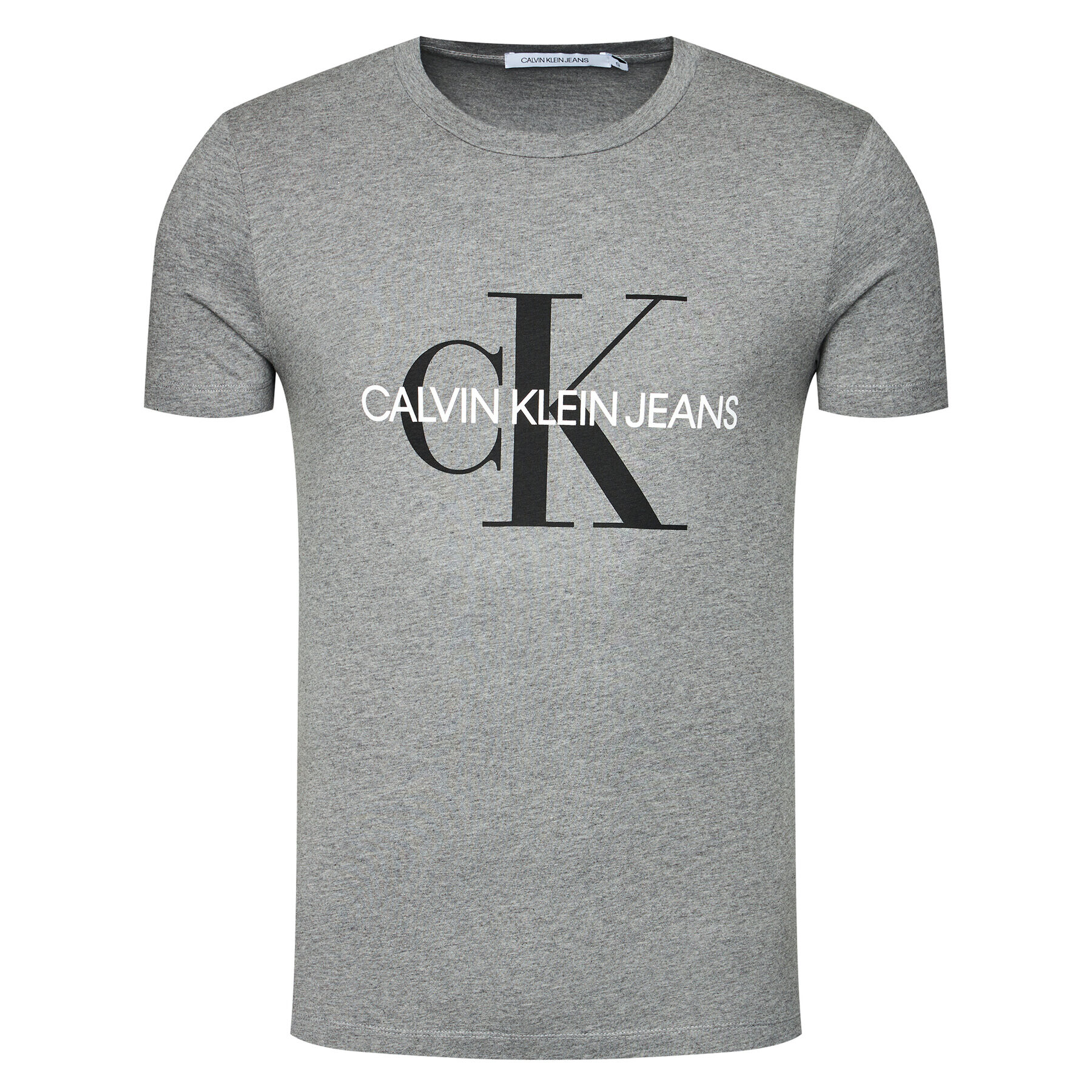 Calvin Klein Jeans Tricou Core Monogram Logo J30J314314 Gri Regular Fit - Pled.ro