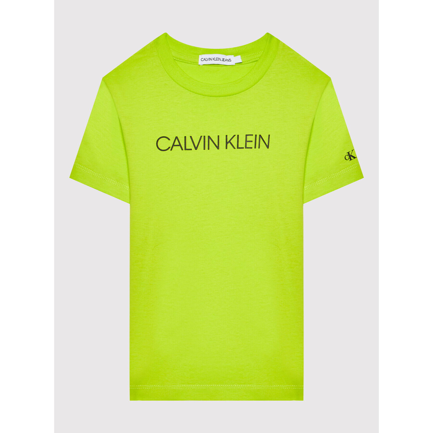 Calvin Klein Jeans Tricou Institutional IB0IB00347 Verde Regular Fit - Pled.ro