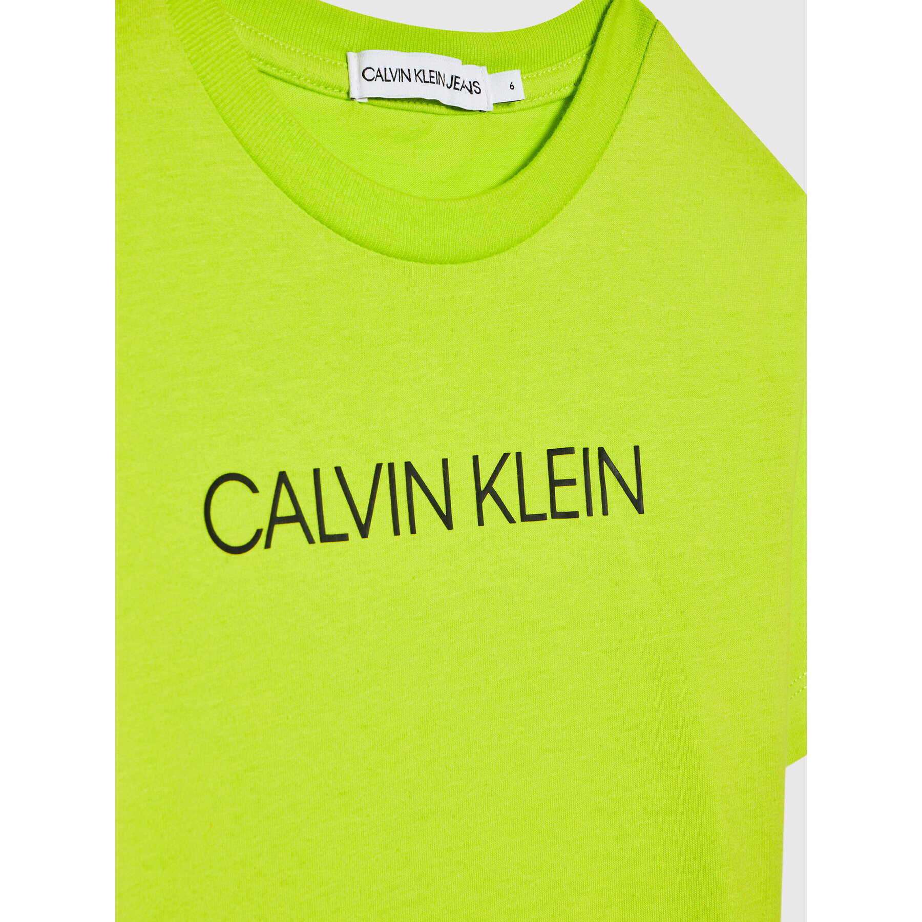 Calvin Klein Jeans Tricou Institutional IB0IB00347 Verde Regular Fit - Pled.ro