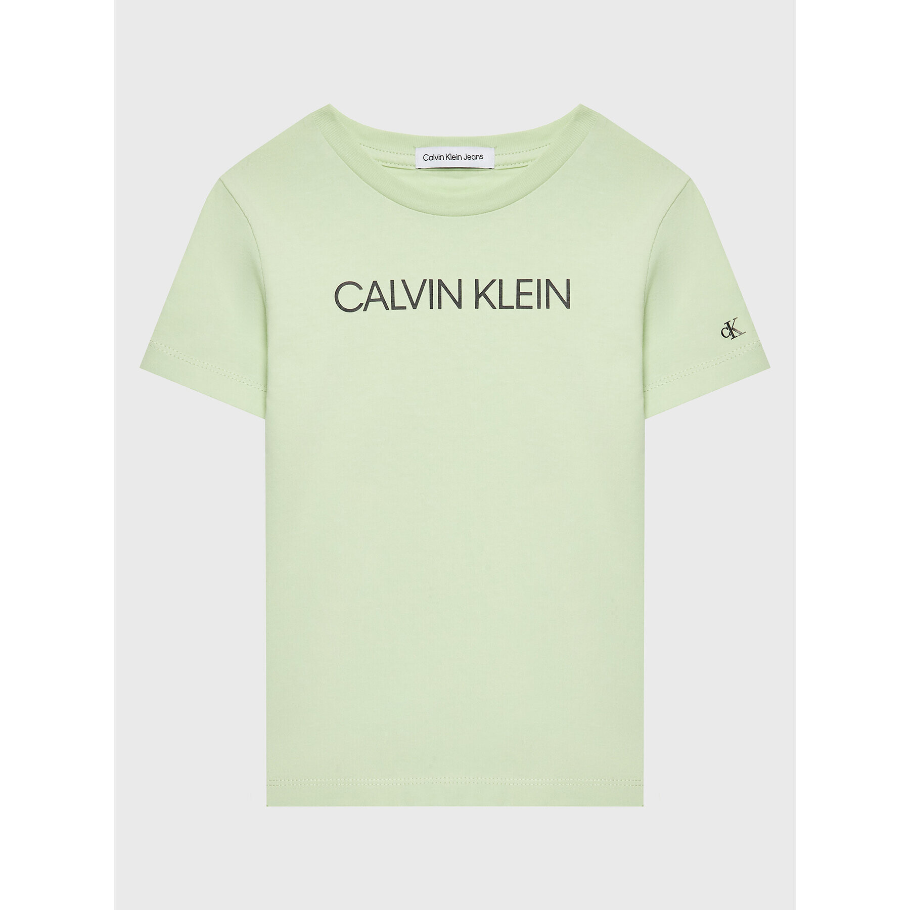 Calvin Klein Jeans Tricou Institutional IU0IU00298 Verde Regular Fit - Pled.ro