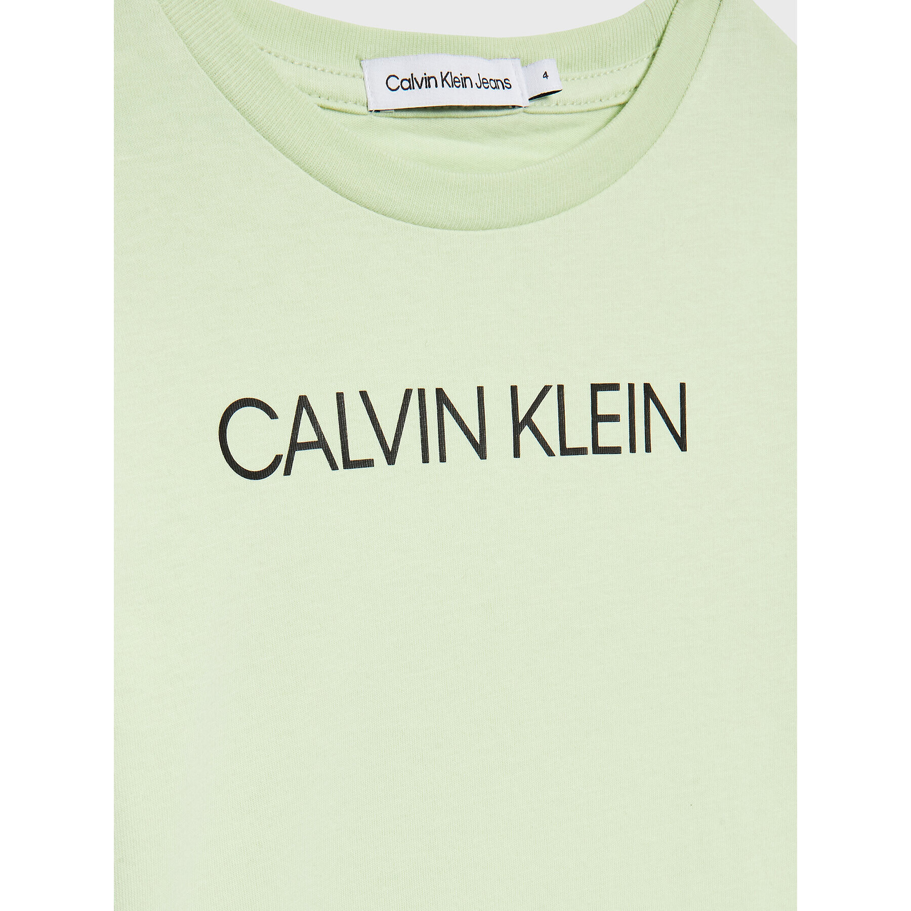 Calvin Klein Jeans Tricou Institutional IU0IU00298 Verde Regular Fit - Pled.ro