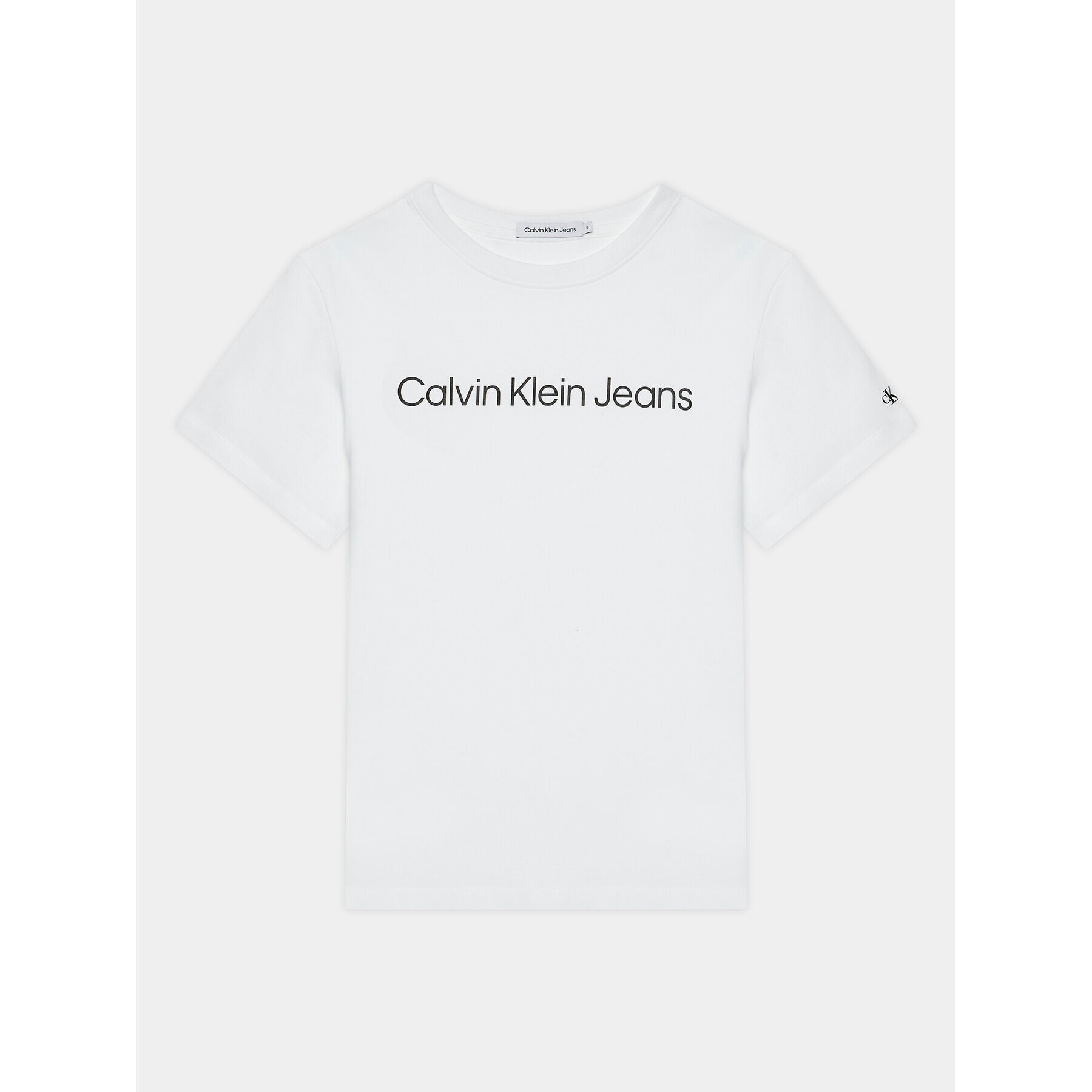 Calvin Klein Jeans Tricou IU0IU00599 D Alb Regular Fit - Pled.ro