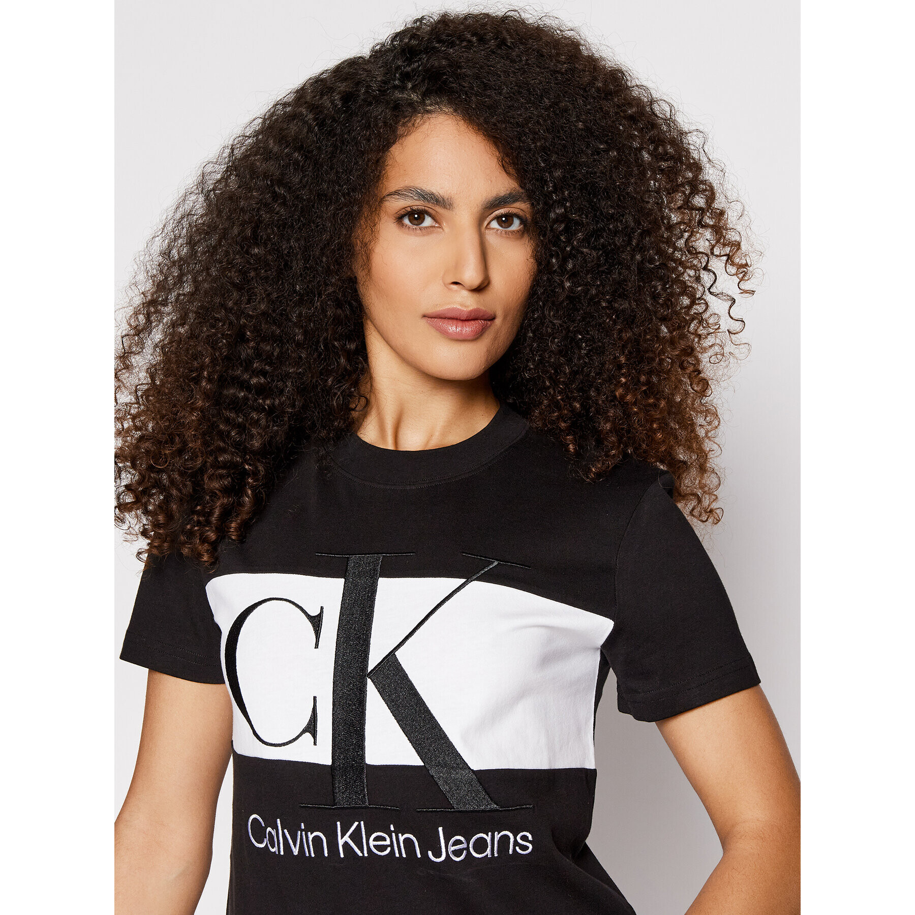 Calvin Klein Jeans Tricou J20J218258 Negru Regular Fit - Pled.ro