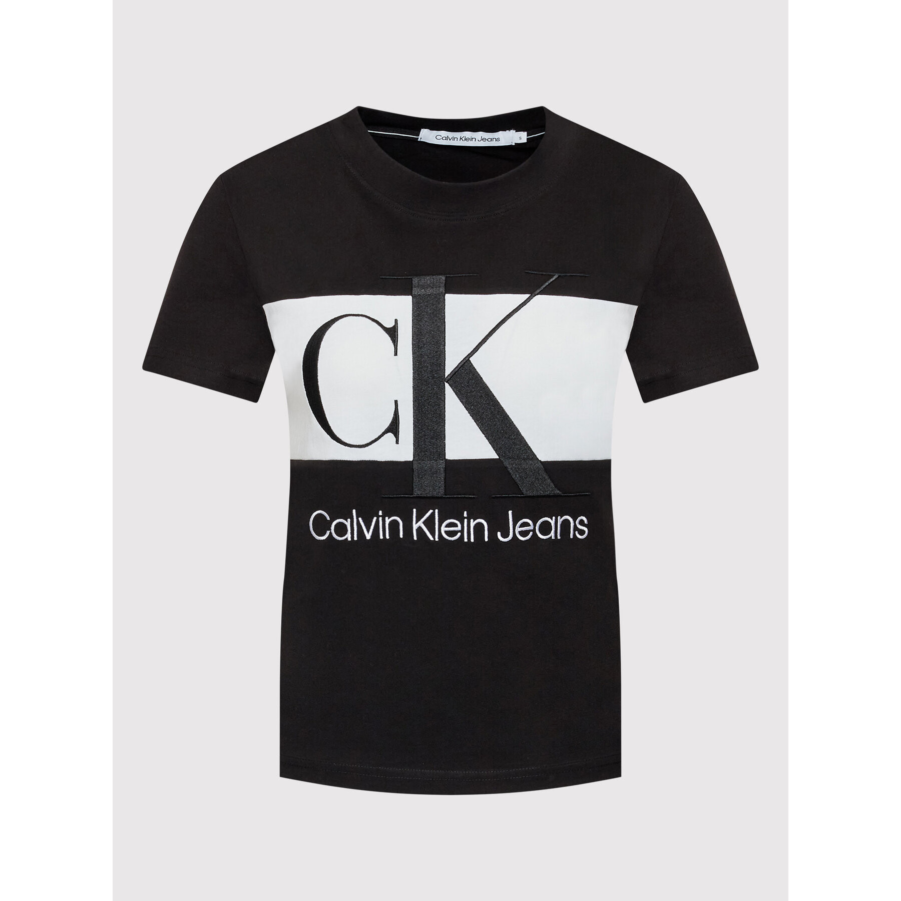 Calvin Klein Jeans Tricou J20J218258 Negru Regular Fit - Pled.ro