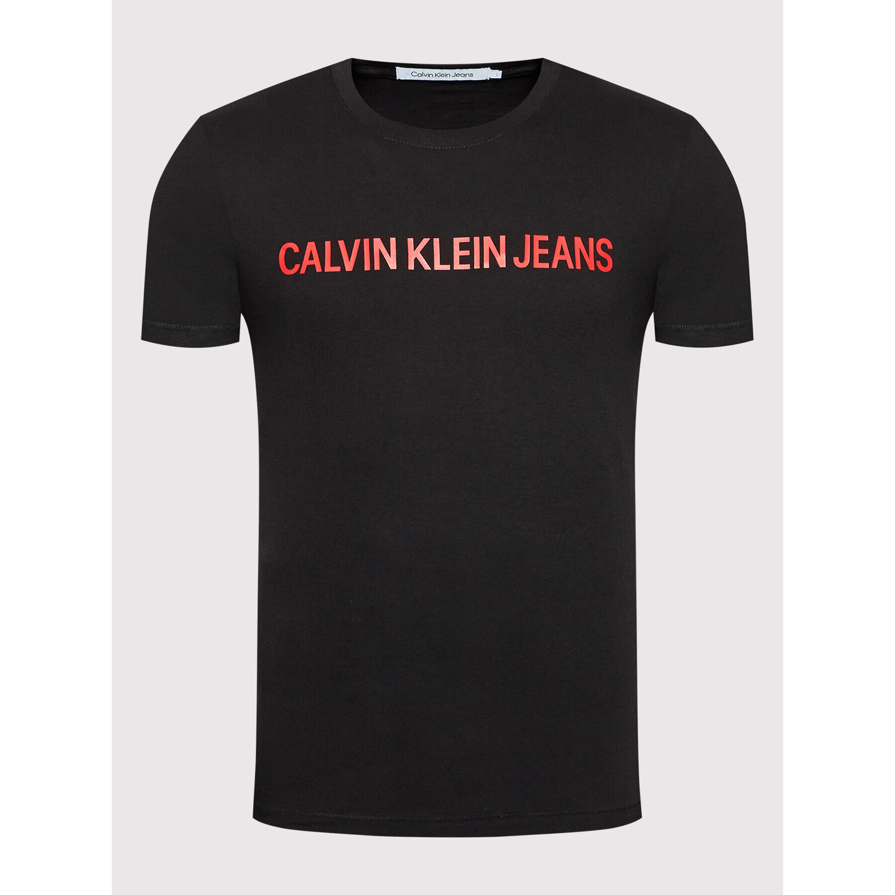 Calvin Klein Jeans Tricou J30J307856 Negru Regular Fit - Pled.ro