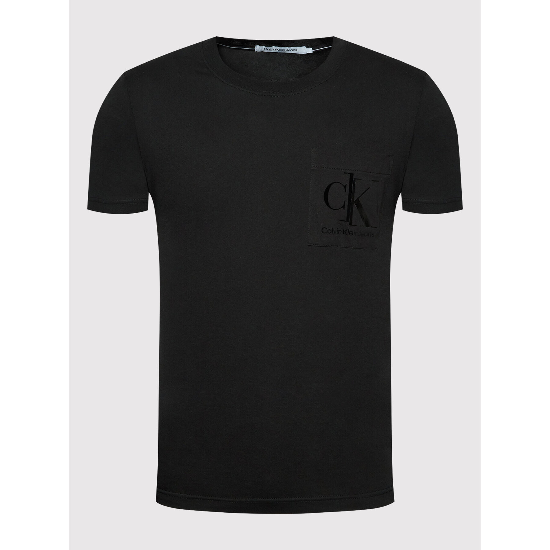 Calvin Klein Jeans Tricou J30J319723 Negru Regular Fit - Pled.ro